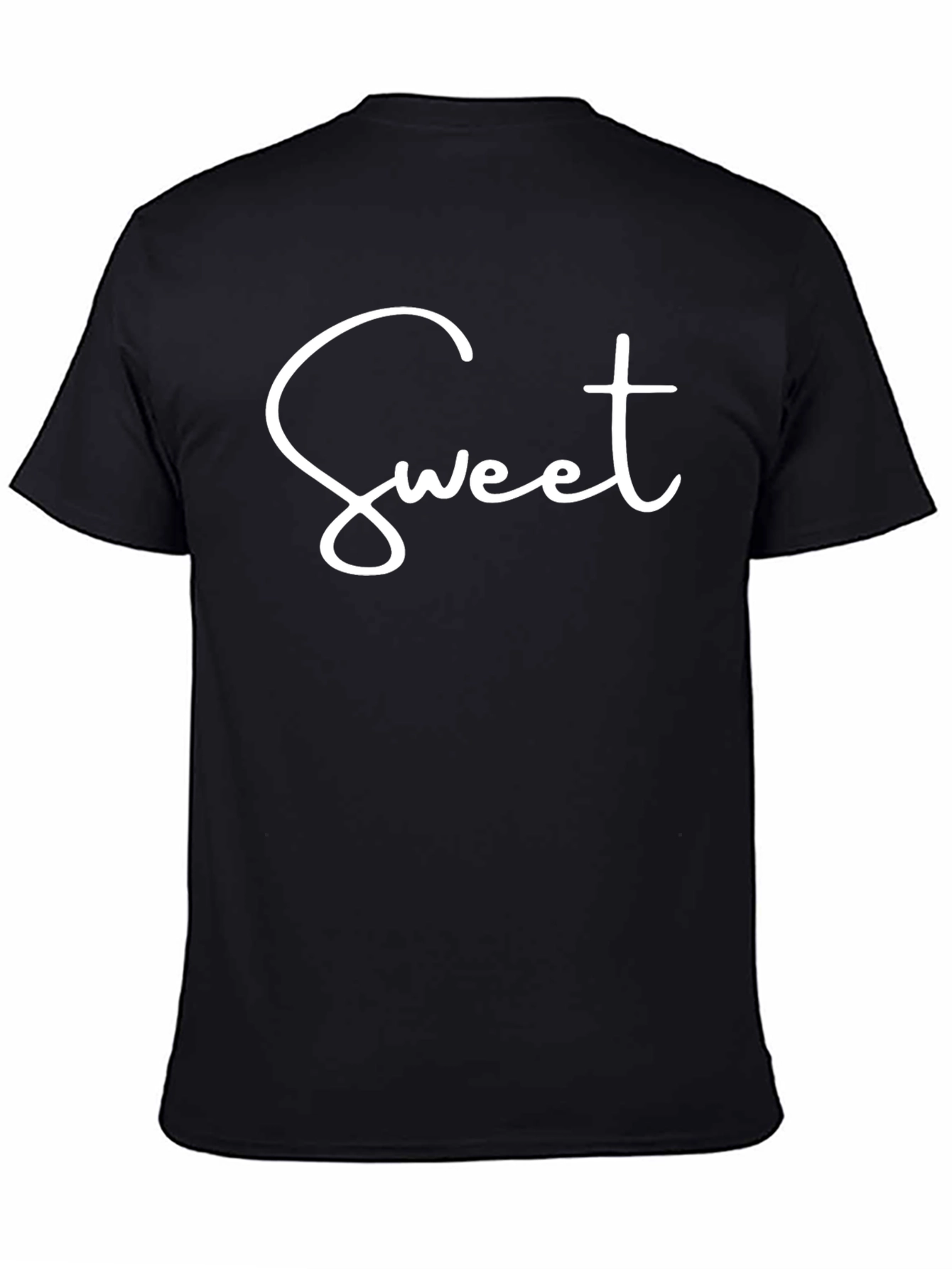 Sweet Graphic Tee - Casual Black T-Shirt