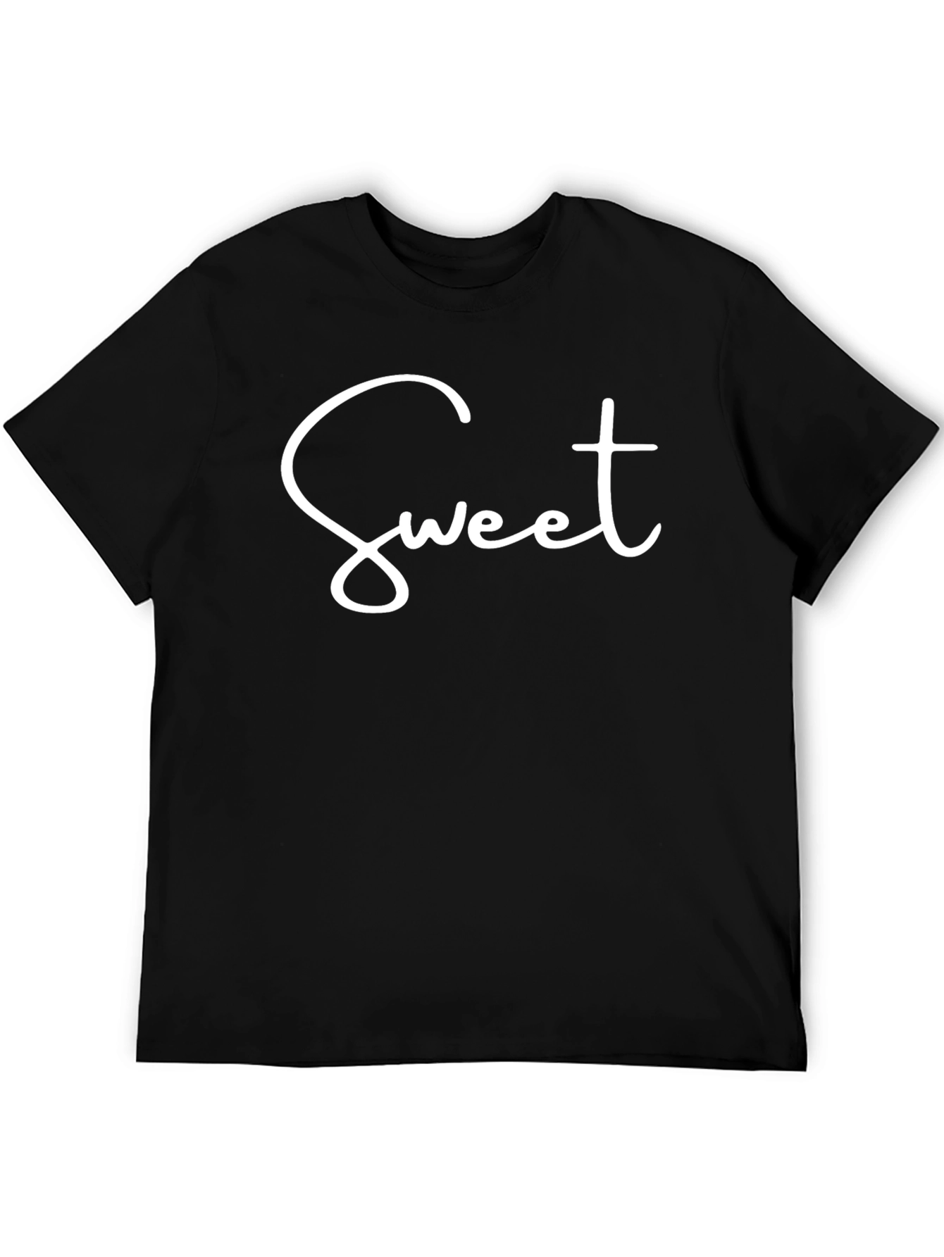 Sweet Graphic Tee - Casual Black T-Shirt