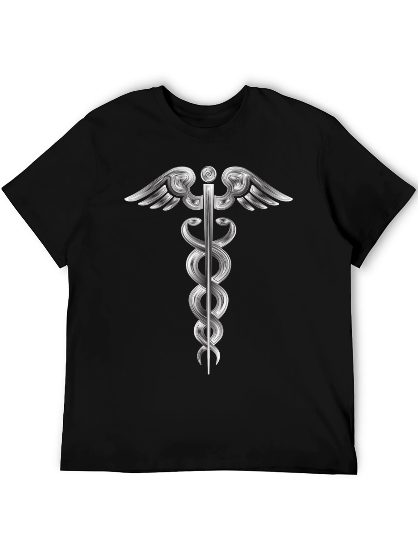 Caduceus Graphic Black T-Shirt