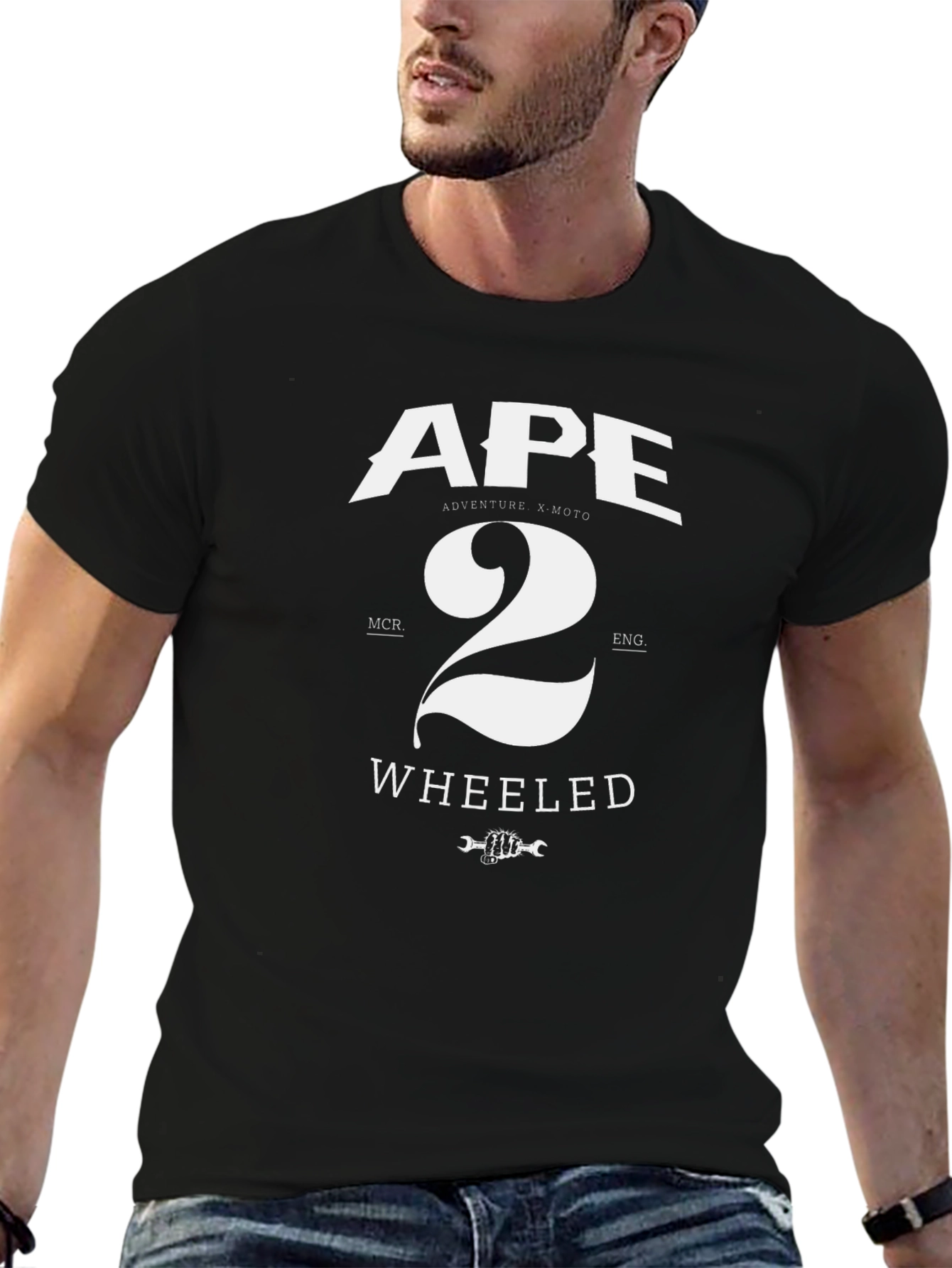 APE 2 Wheeled Black Graphic Tee
