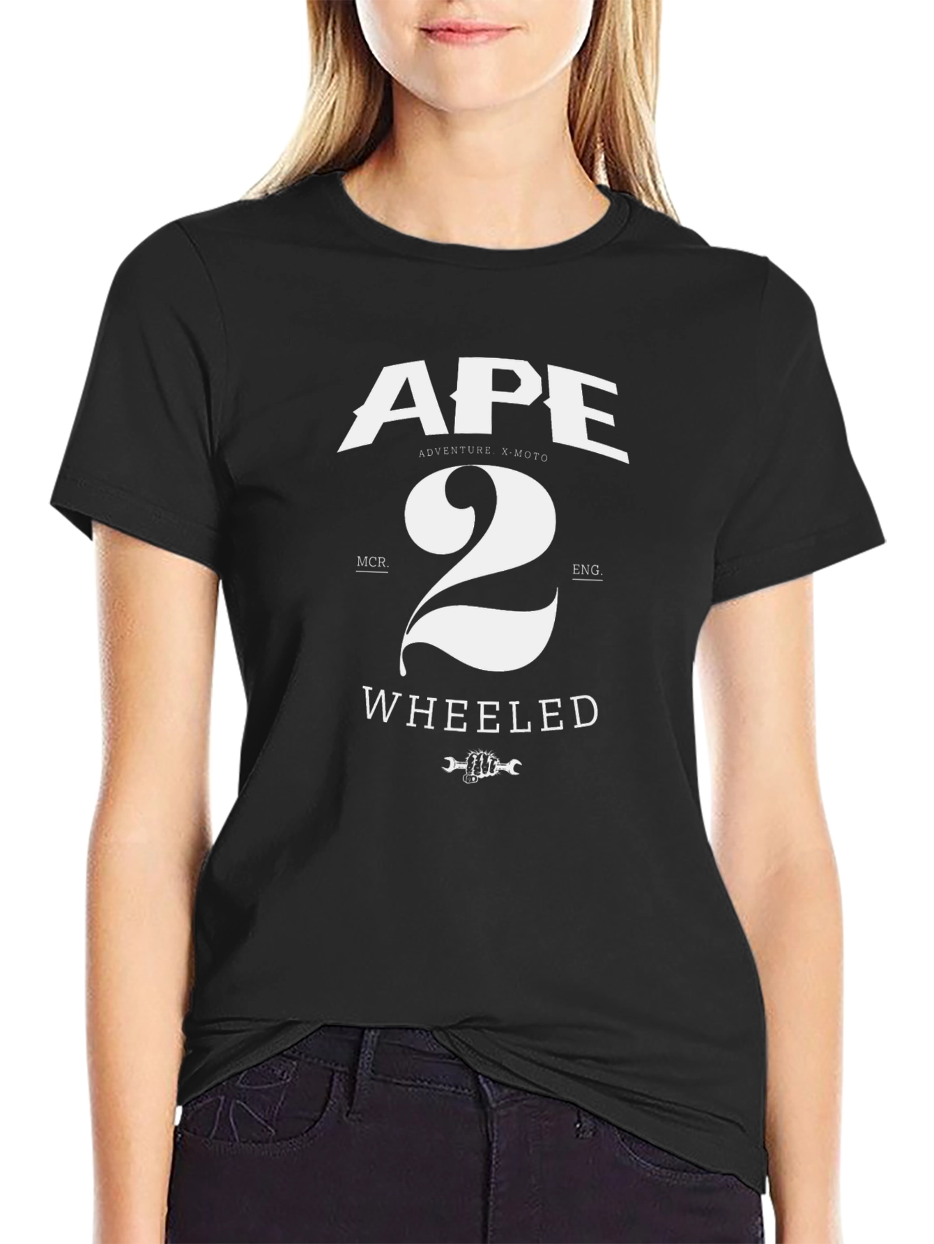 APE 2 Wheeled Black Graphic Tee