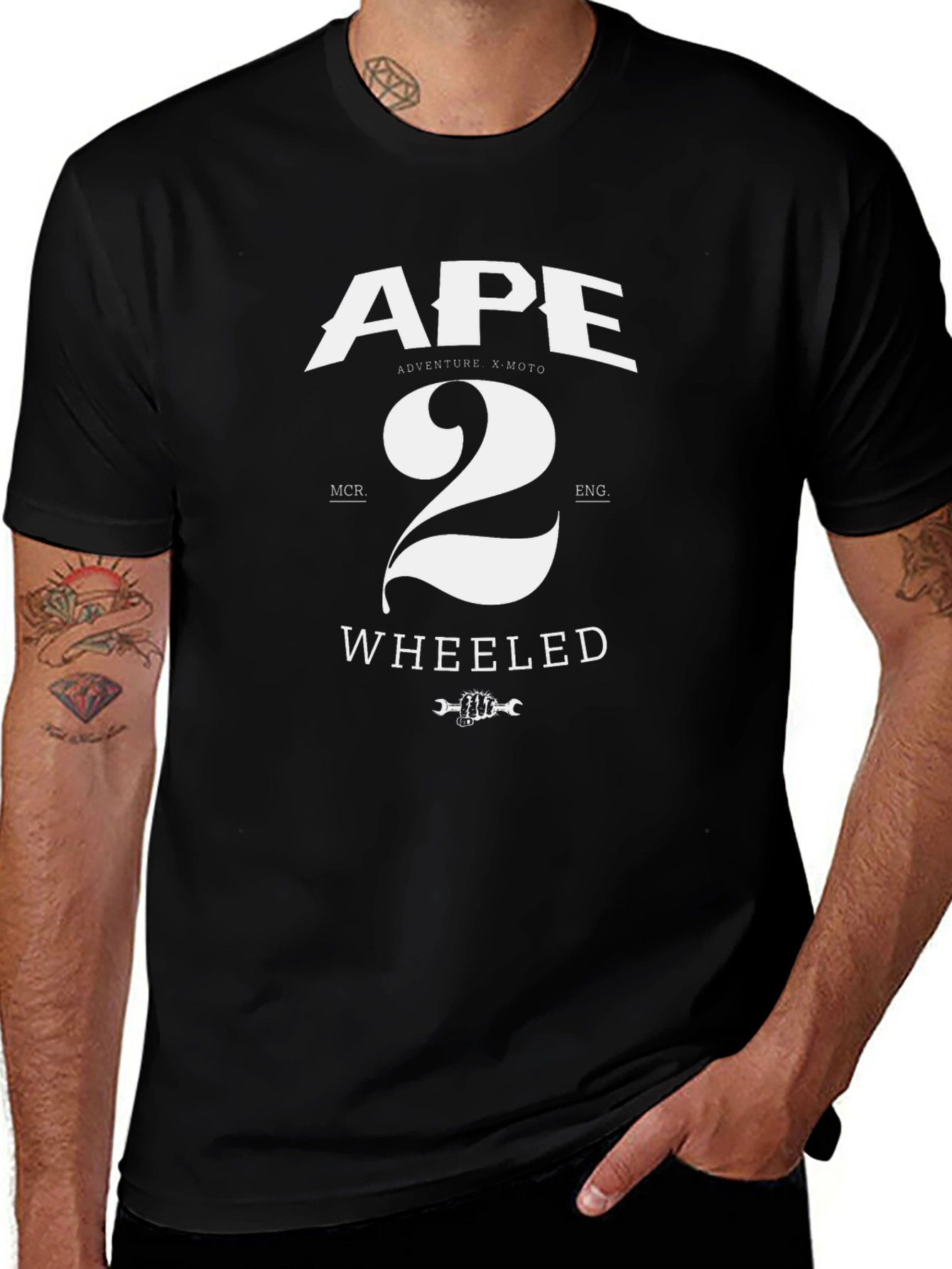 APE 2 Wheeled Black Graphic Tee