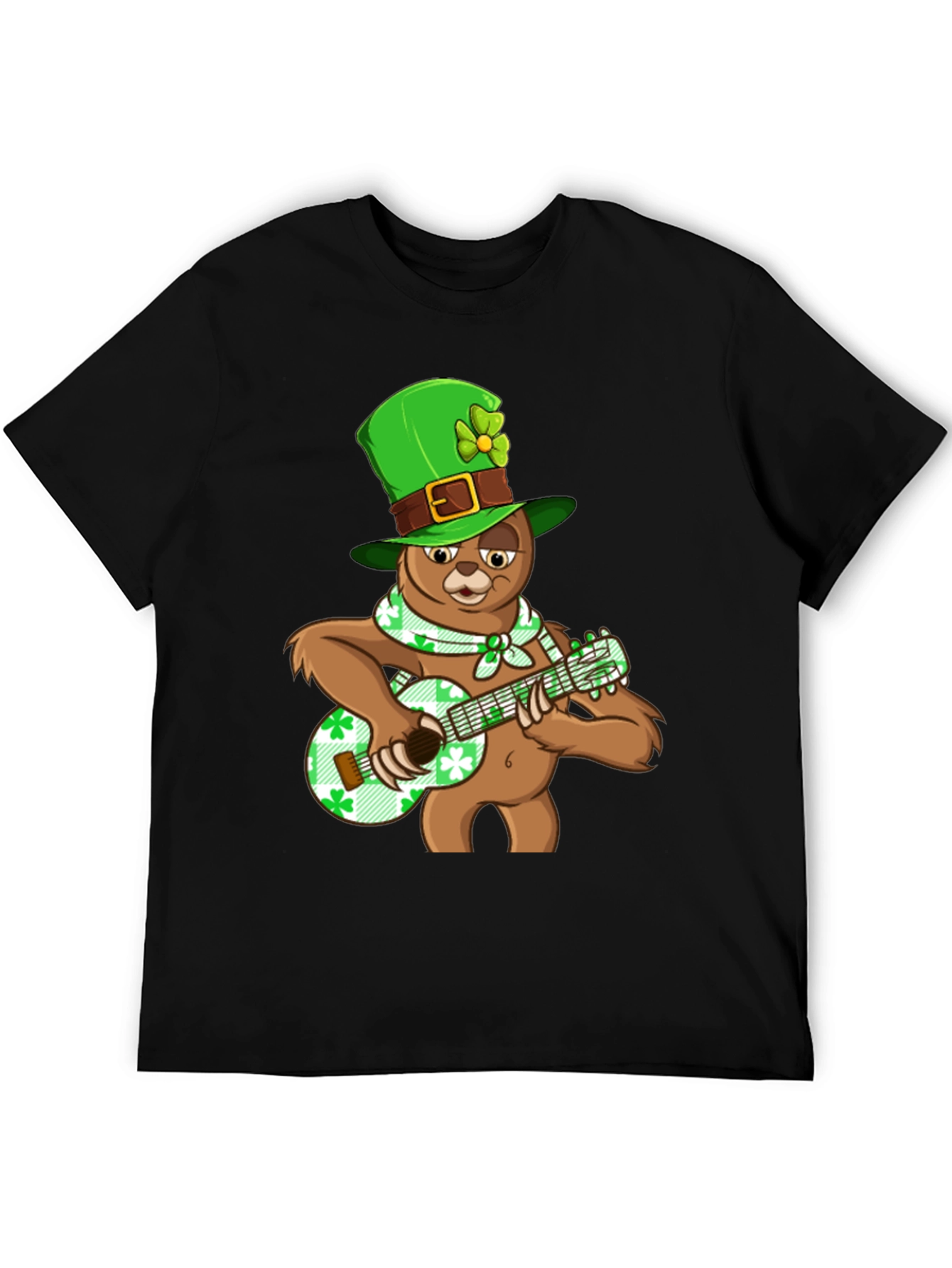 St. Patricks Day Sloth Guitar T-Shirt