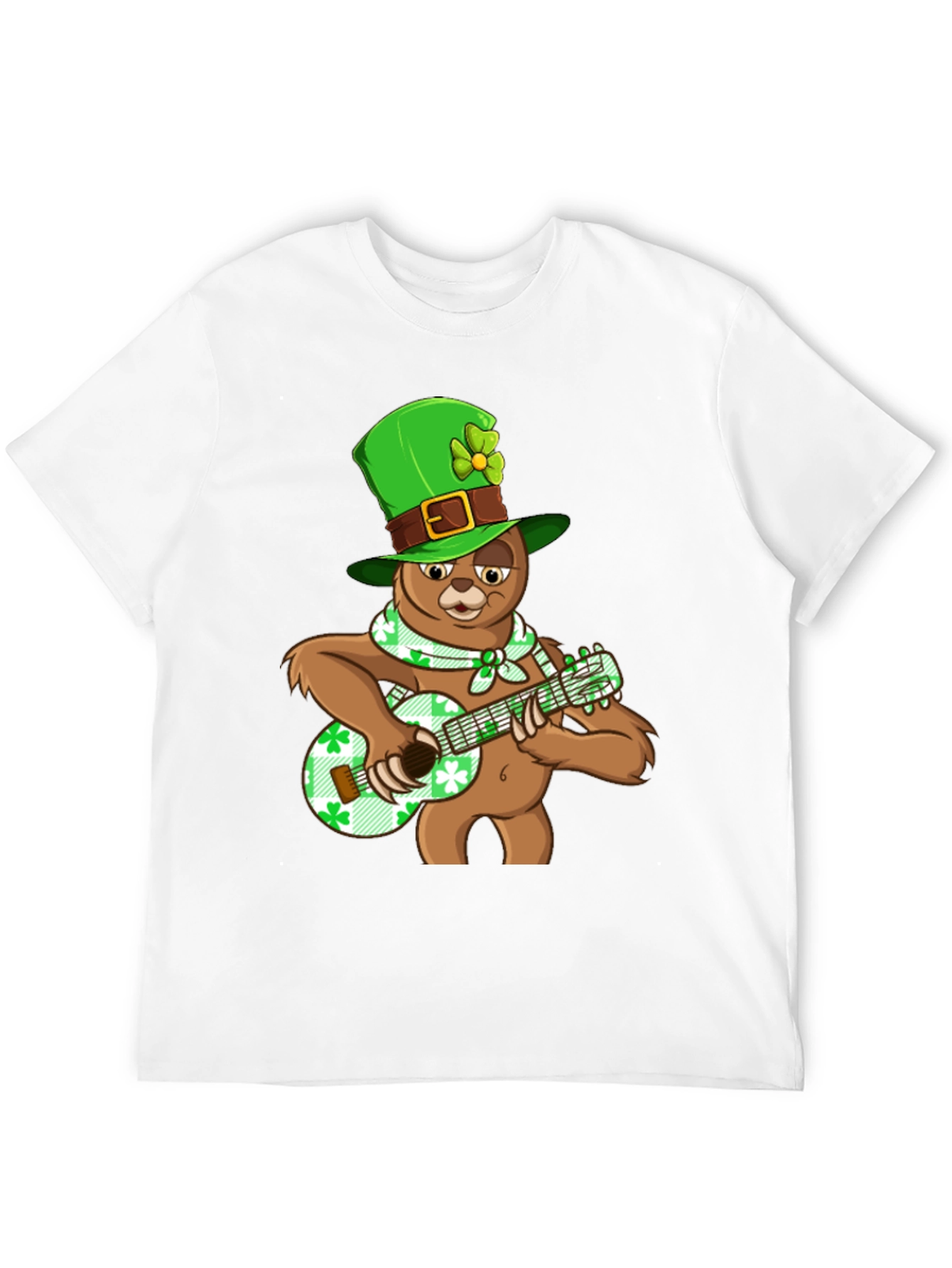 St. Patricks Day Sloth Guitar T-Shirt