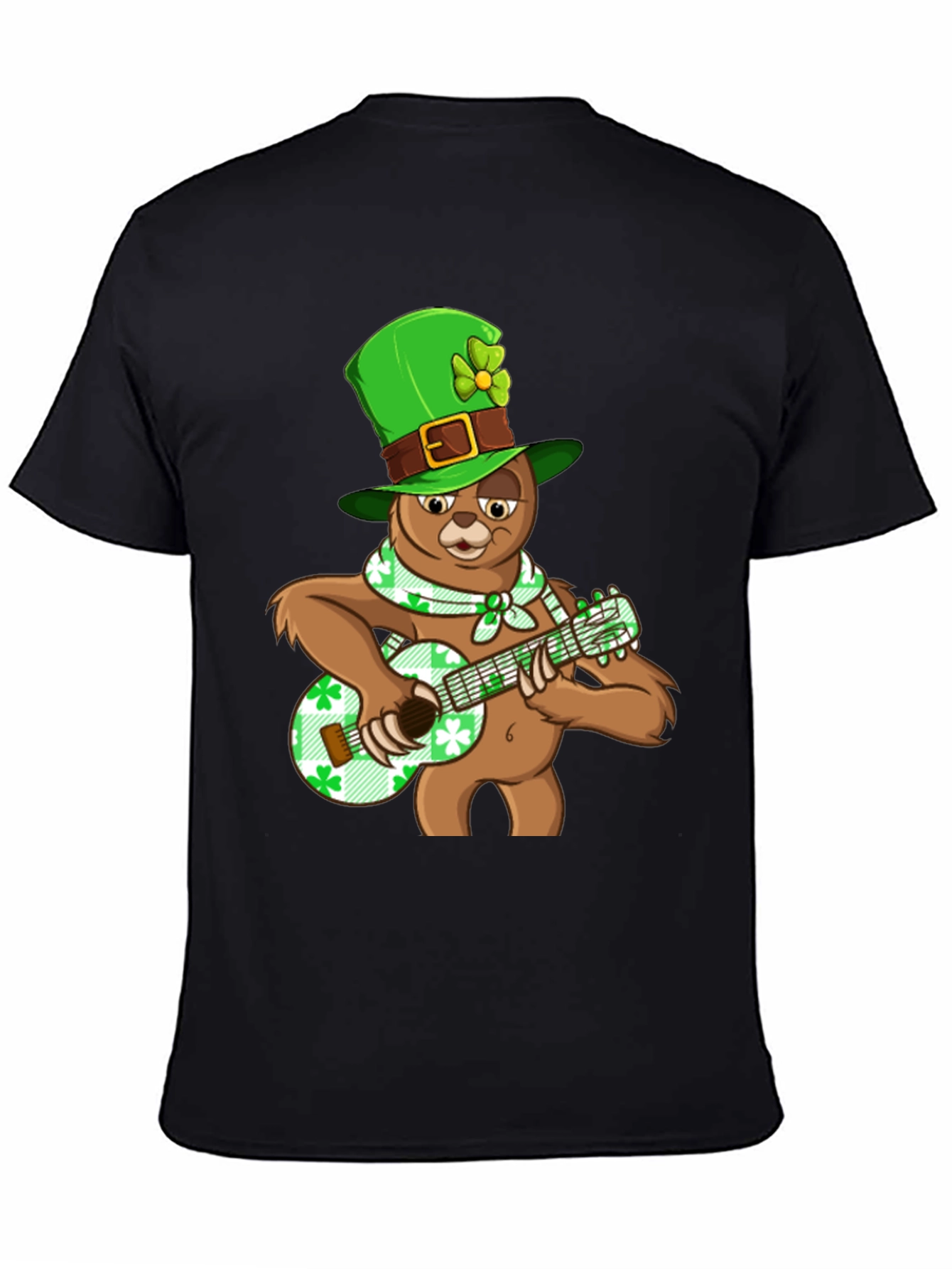 St. Patricks Day Sloth Guitar T-Shirt