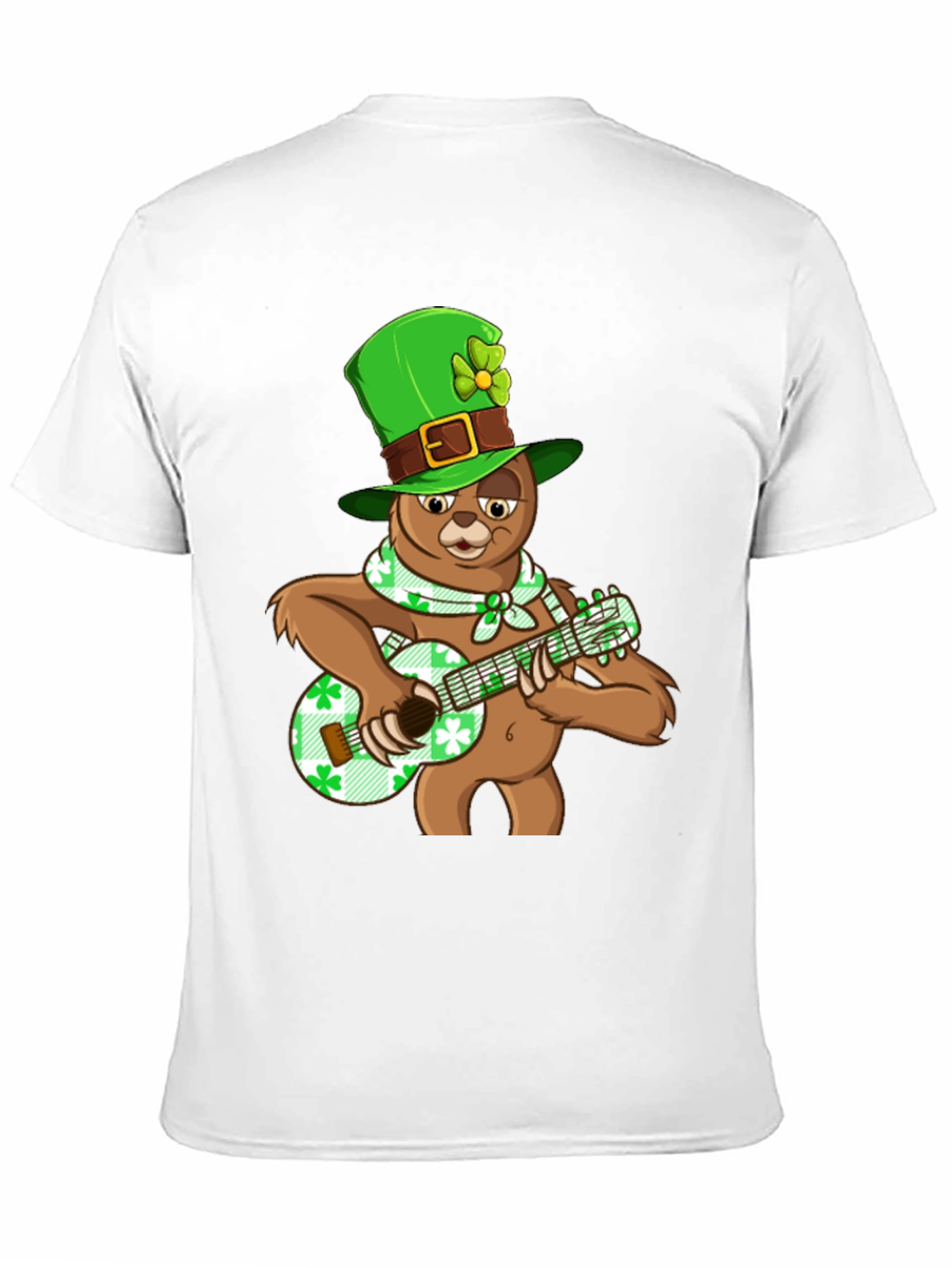 St. Patricks Day Sloth Guitar T-Shirt