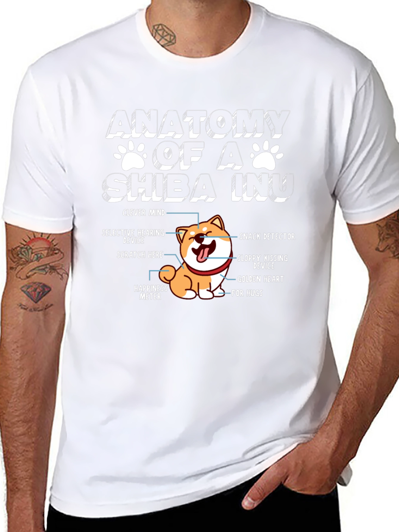 Anatomy of a Shiba Inu Funny Dog Lover T-Shirt