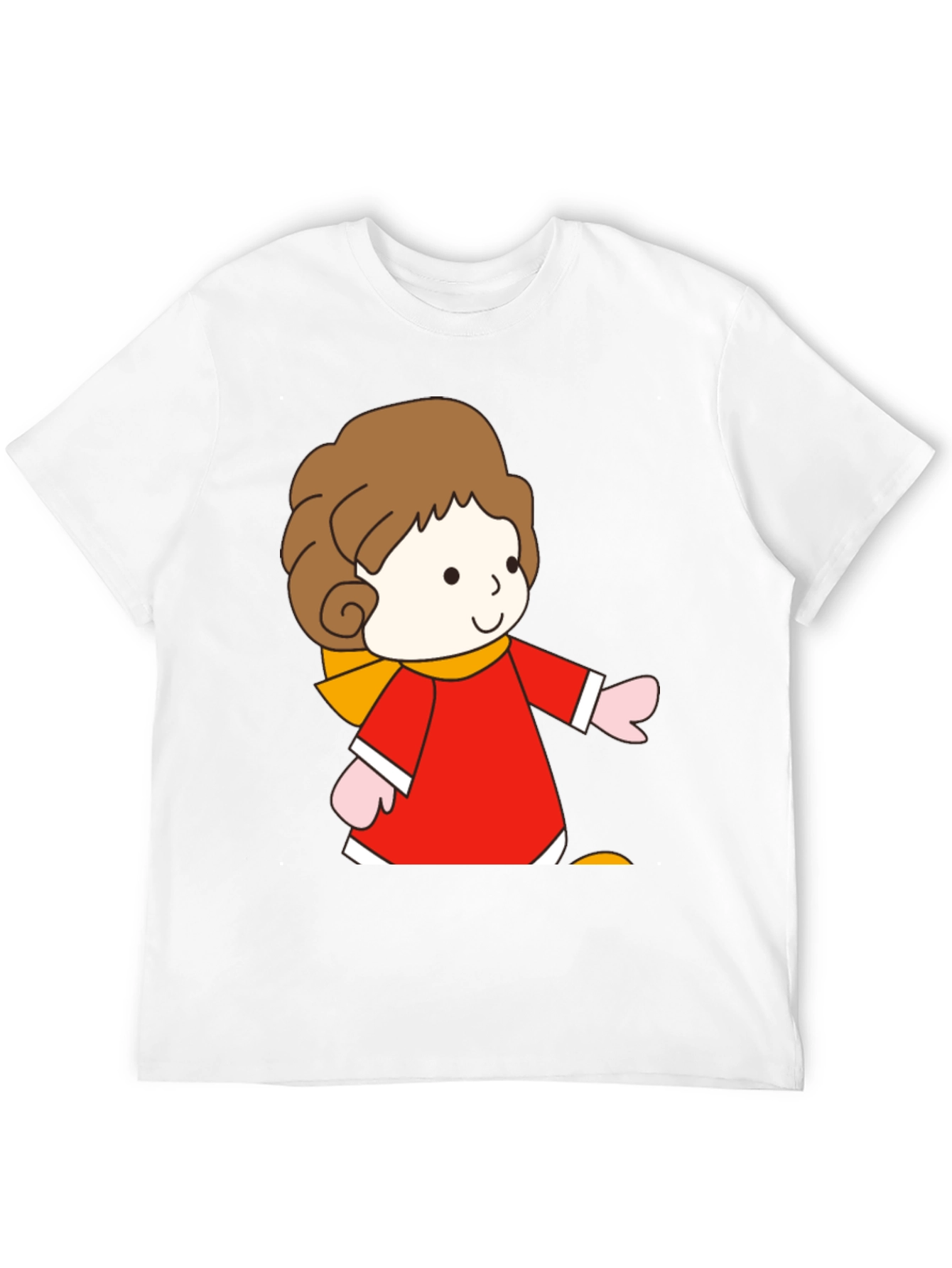 Cartoon Girl Graphic Tee - Black Unisex T-Shirt
