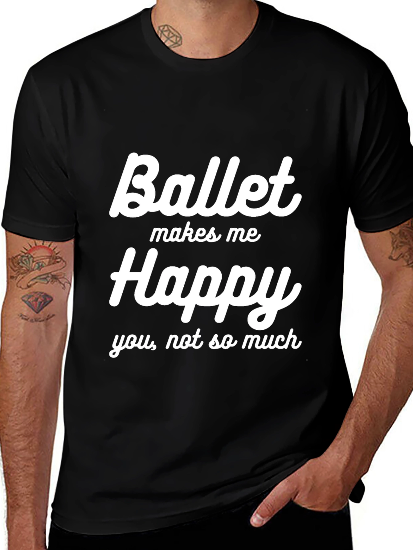 Ballet Makes Me Happy Graphic T-Shirt