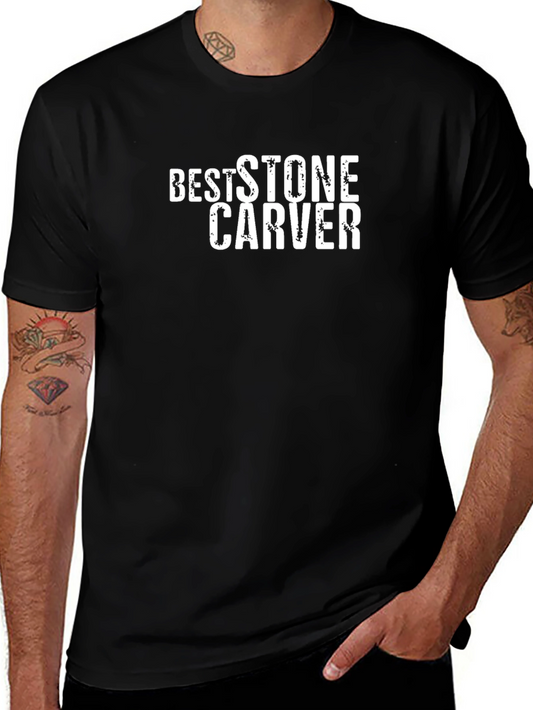 Best Stone Carver T-Shirt - Black Crew Neck Tee