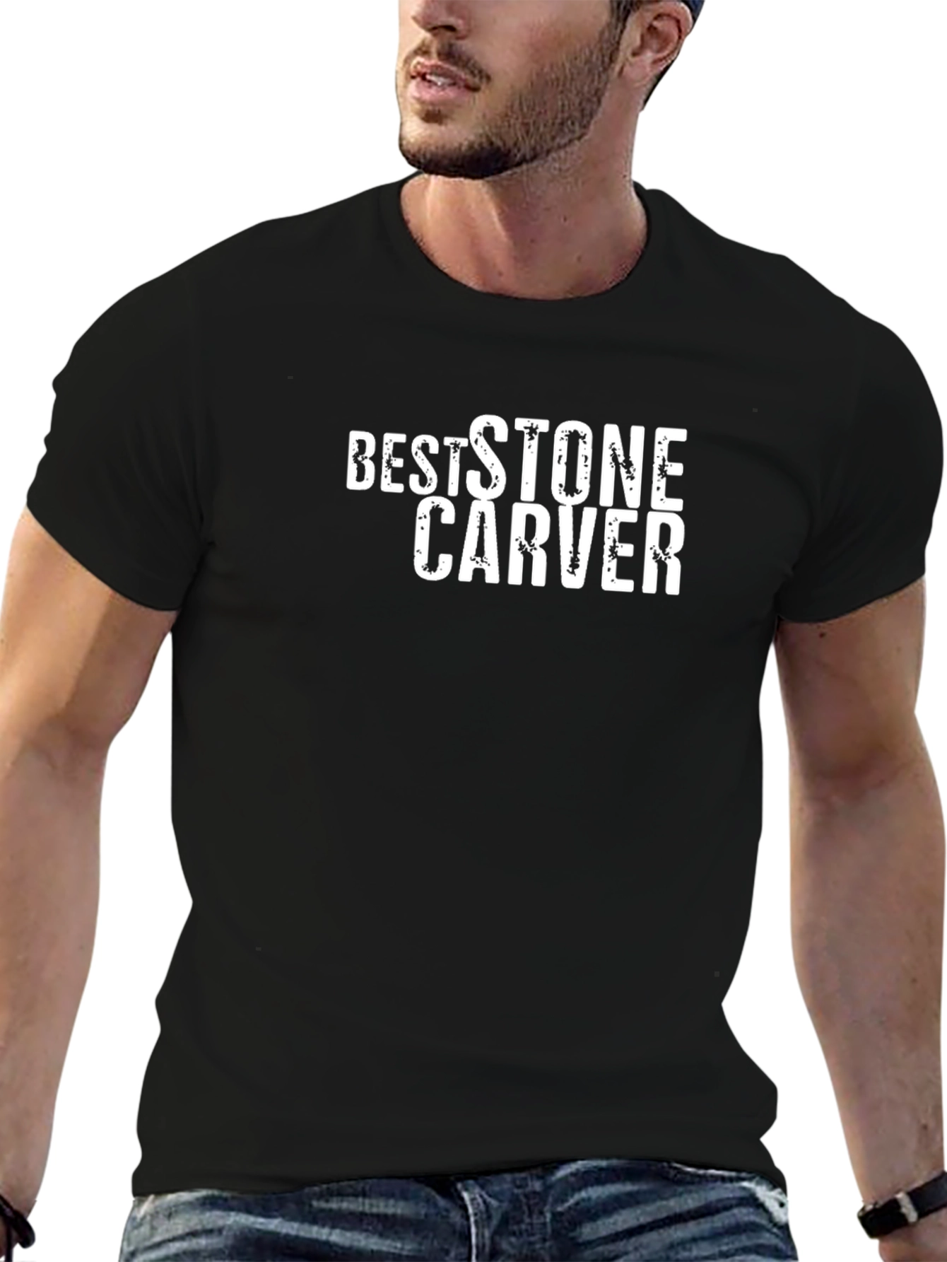 Best Stone Carver T-Shirt - Black Crew Neck Tee