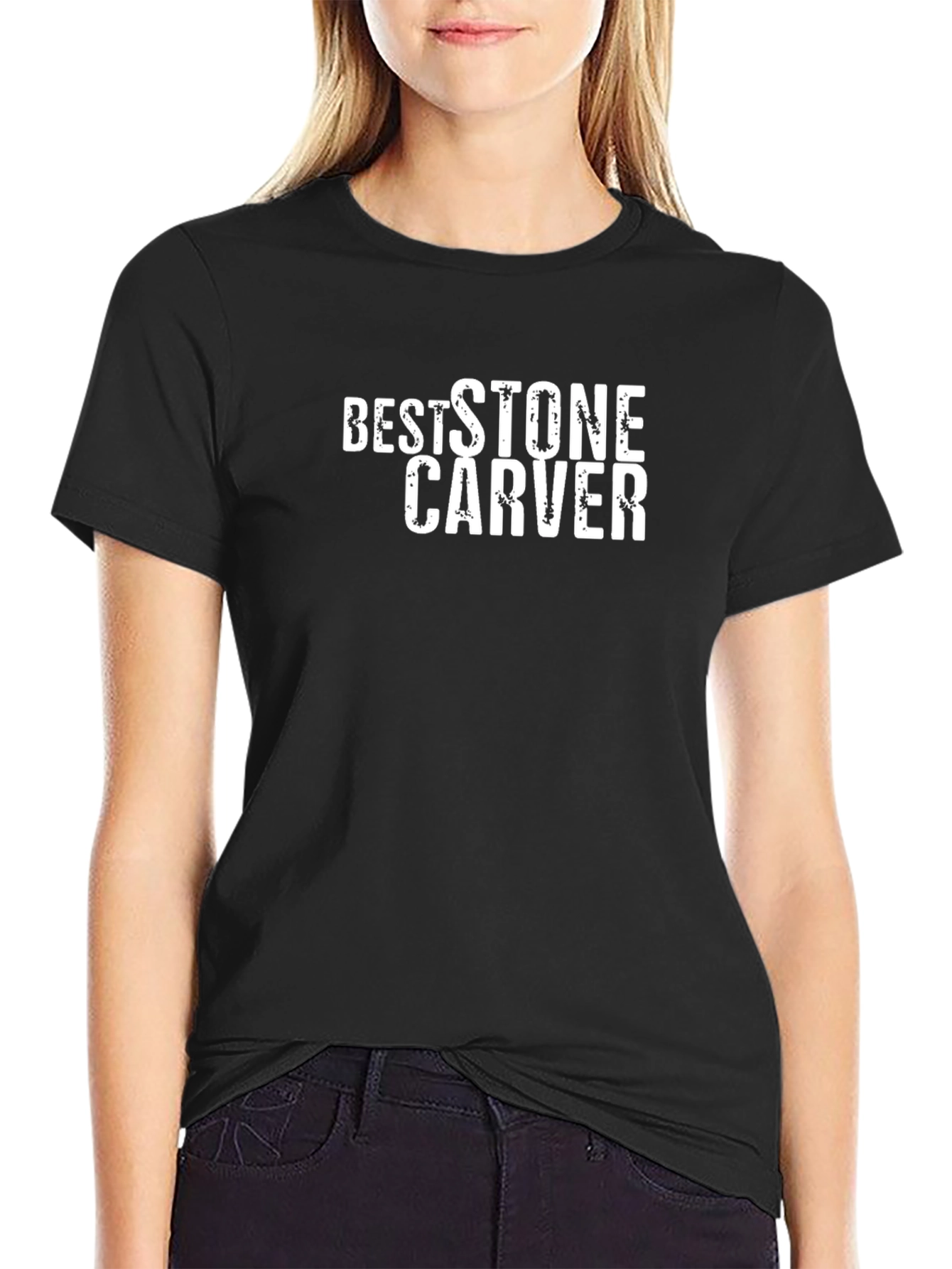 Best Stone Carver T-Shirt - Black Crew Neck Tee