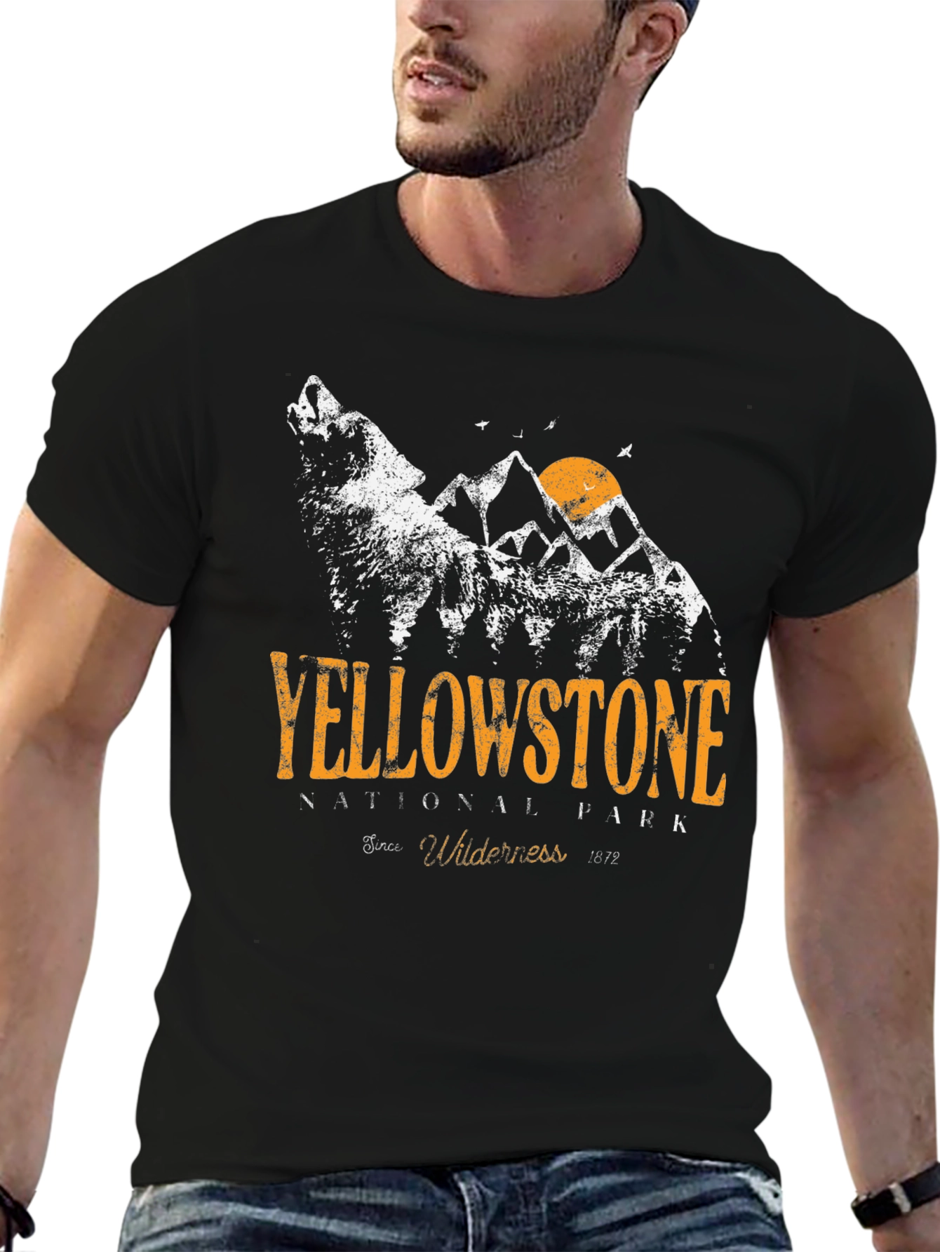 Yellowstone National Park Graphic Tee - Black