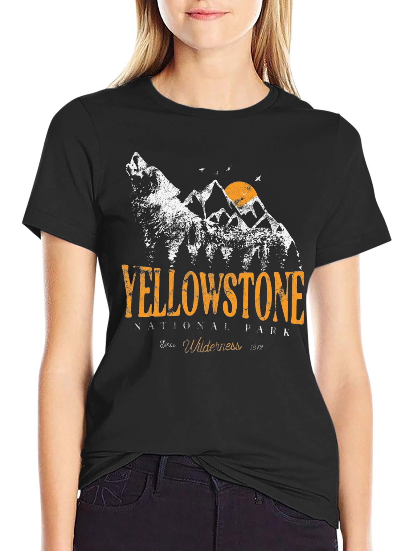 Yellowstone National Park Graphic Tee - Black