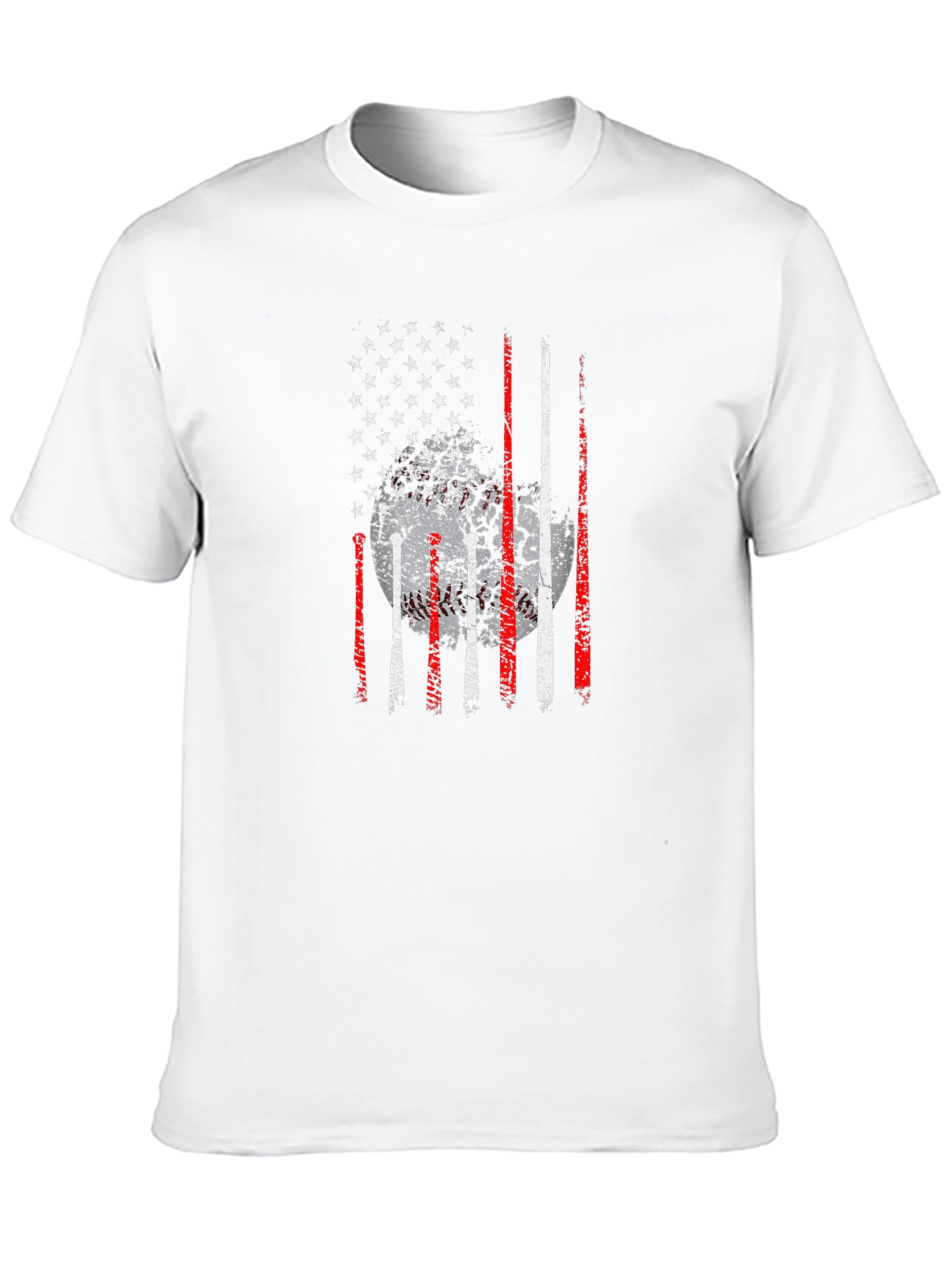 Baseball USA Flag Graphic T-Shirt