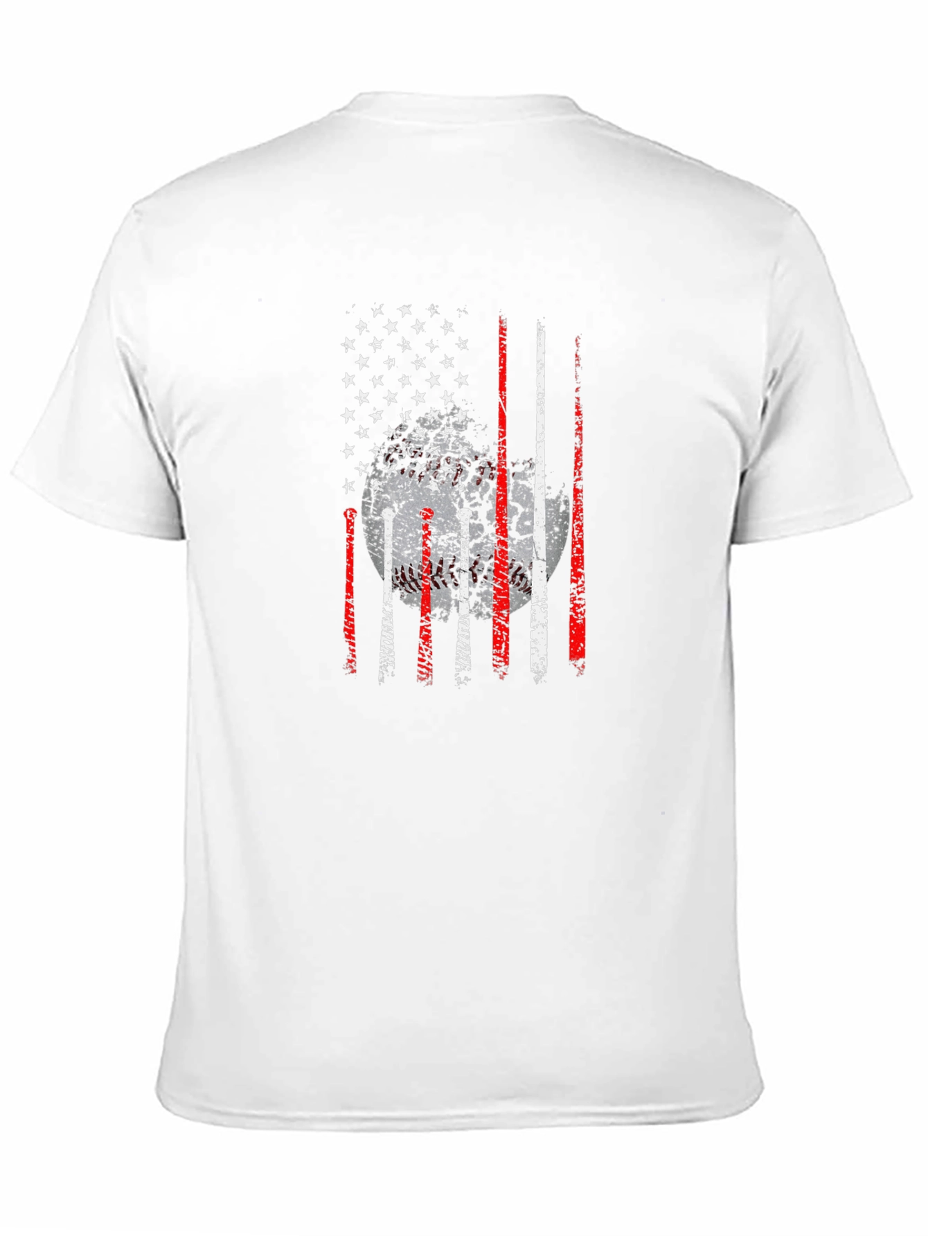 Baseball USA Flag Graphic T-Shirt