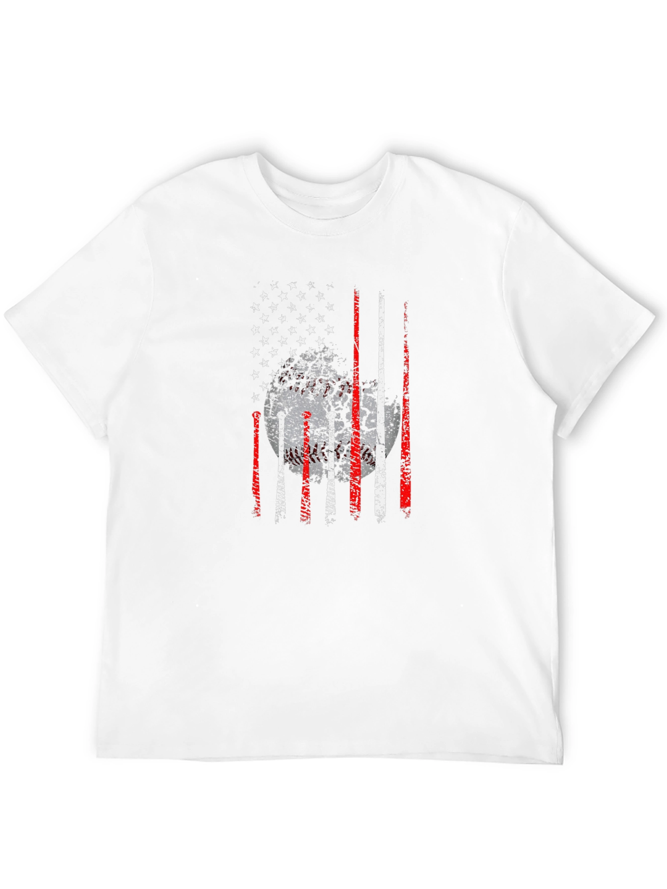 Baseball USA Flag Graphic T-Shirt