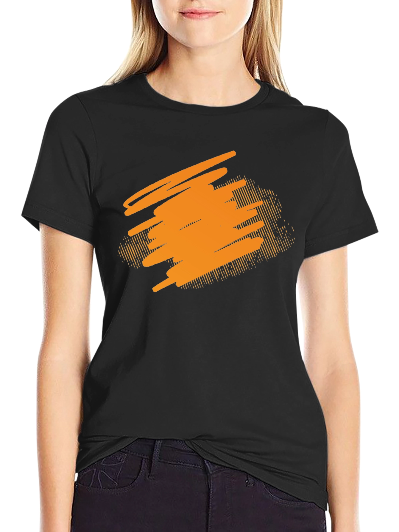 Abstract Graphic Black T-Shirt