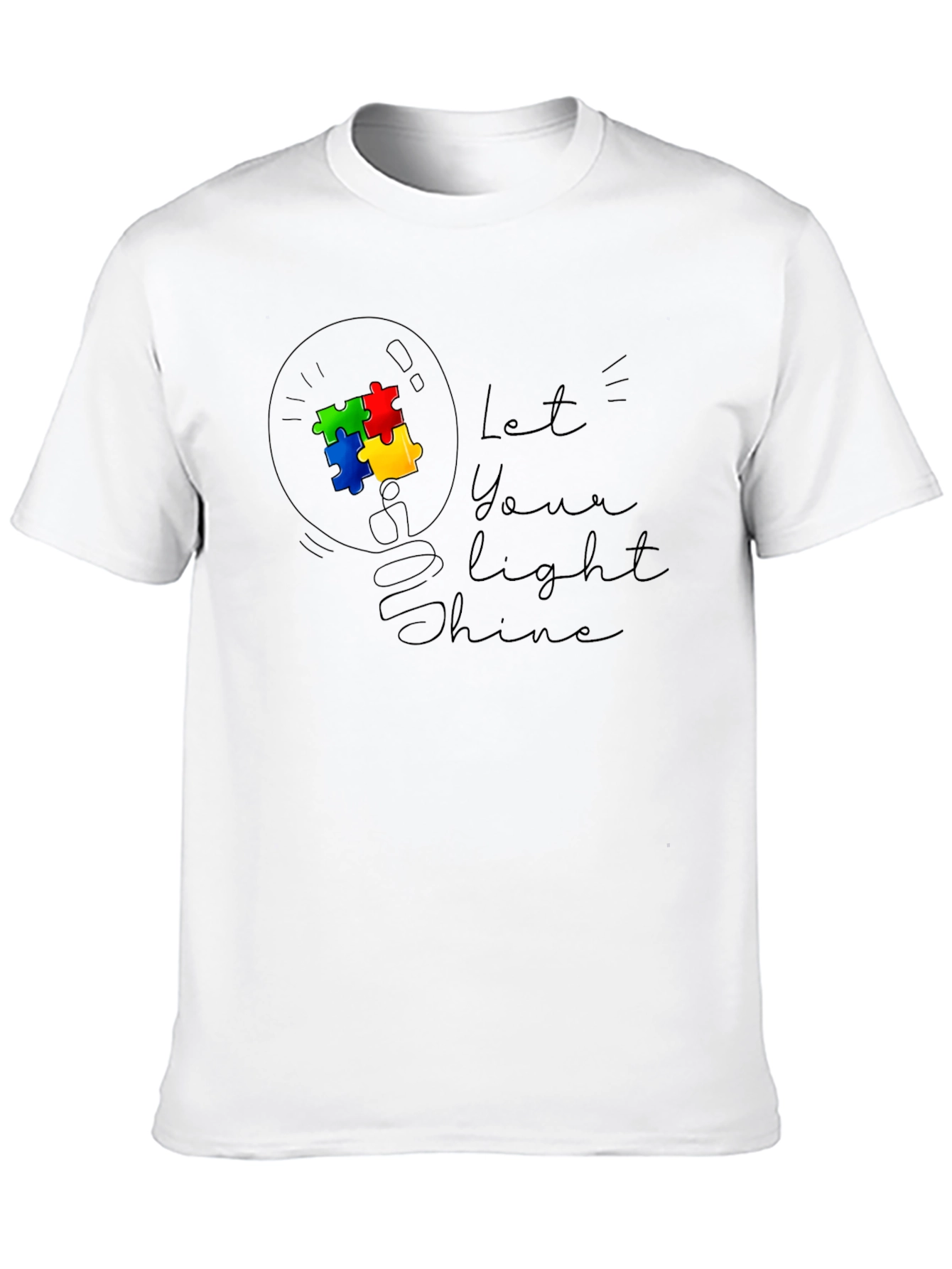 Autism Awareness T-Shirt - Let Your Light Shine