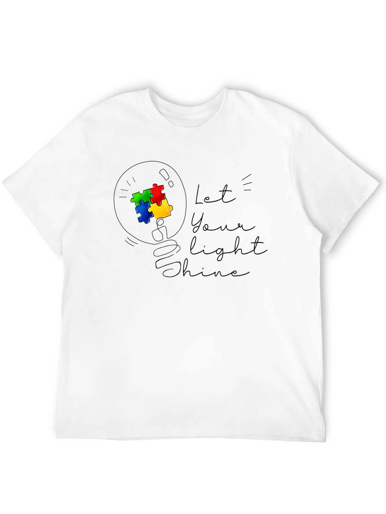 Autism Awareness T-Shirt - Let Your Light Shine