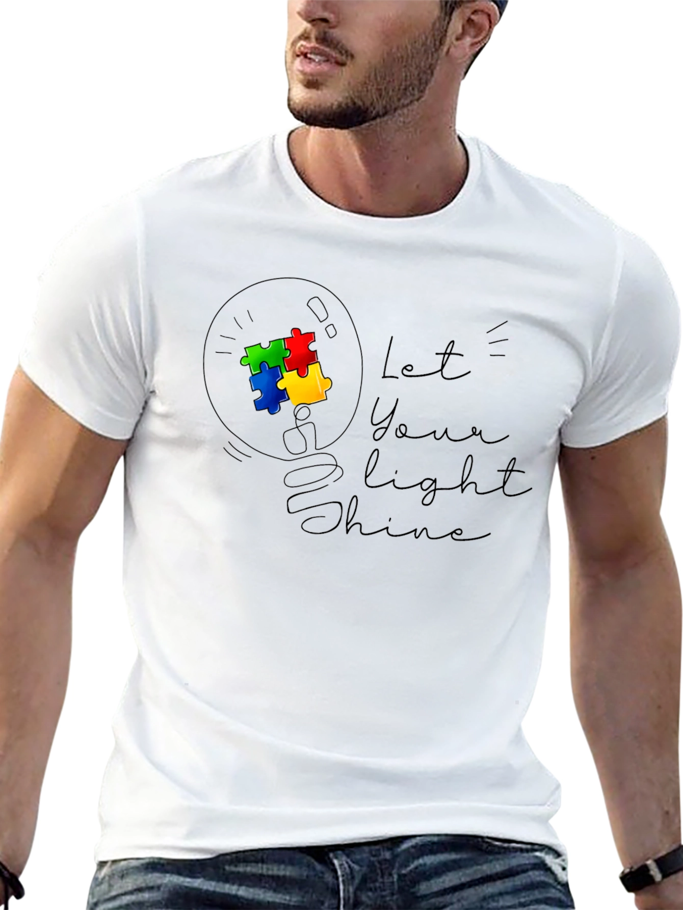 Autism Awareness T-Shirt - Let Your Light Shine