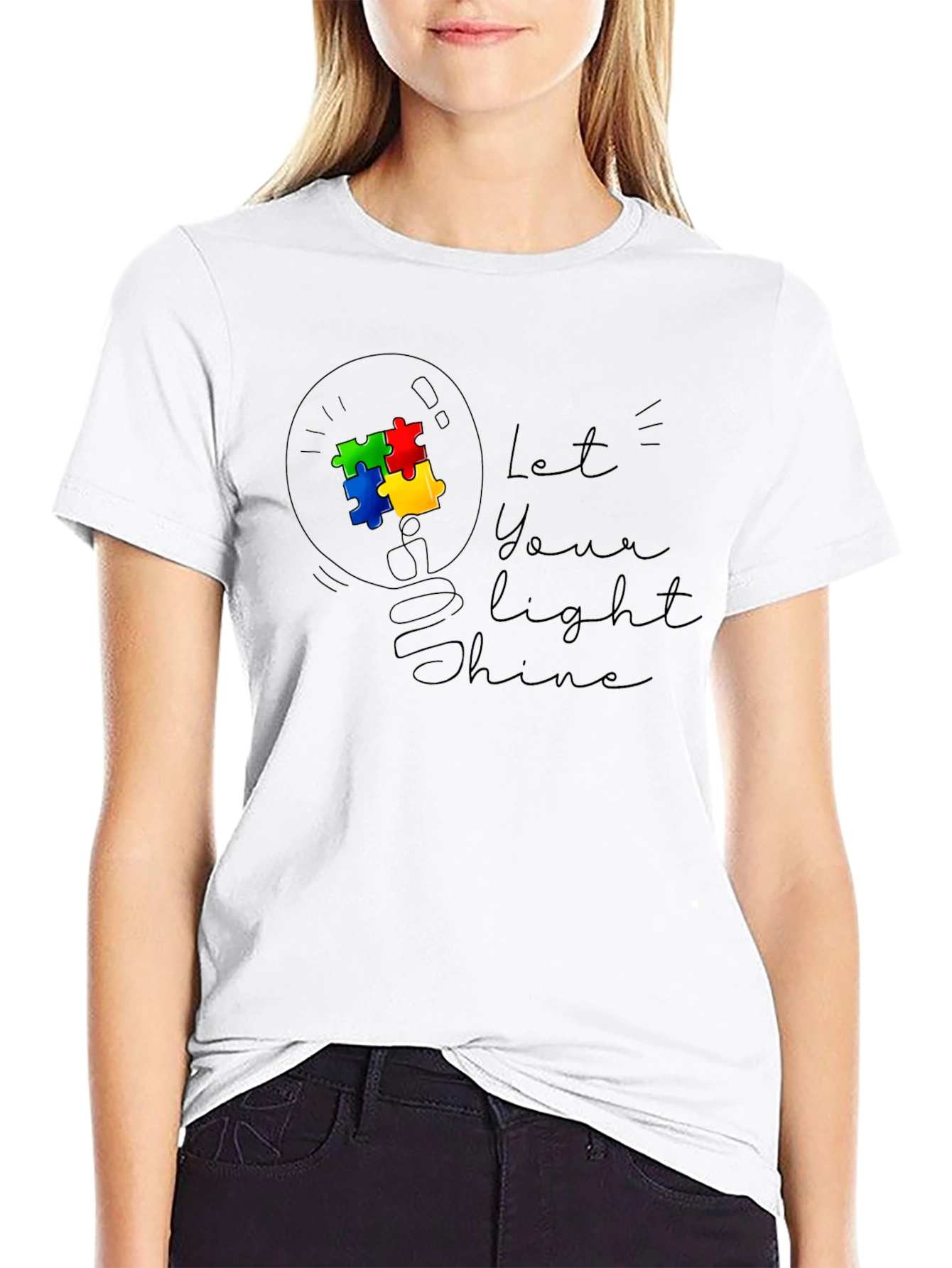Autism Awareness T-Shirt - Let Your Light Shine