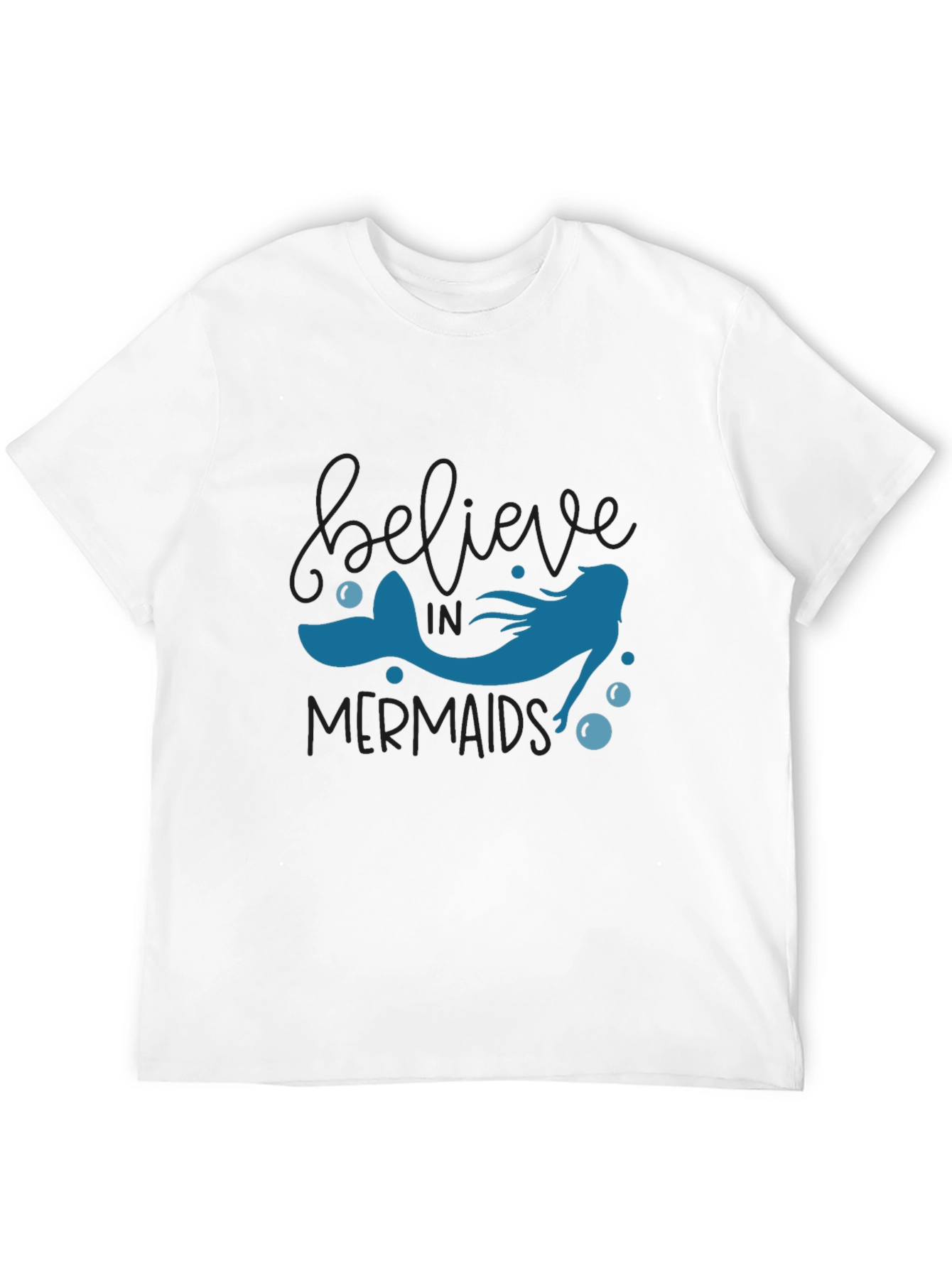 Believe in Mermaids T-Shirt - Black