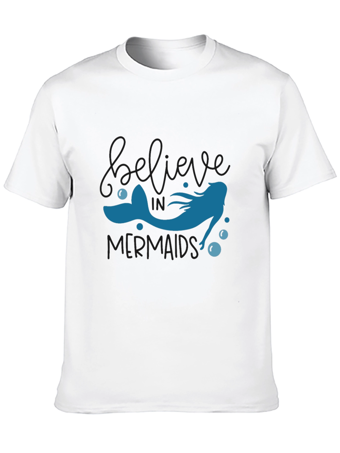 Believe in Mermaids T-Shirt - Black