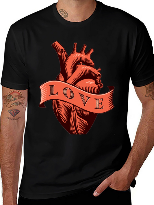 Anatomical Heart Love Tee - Black Graphic T-Shirt