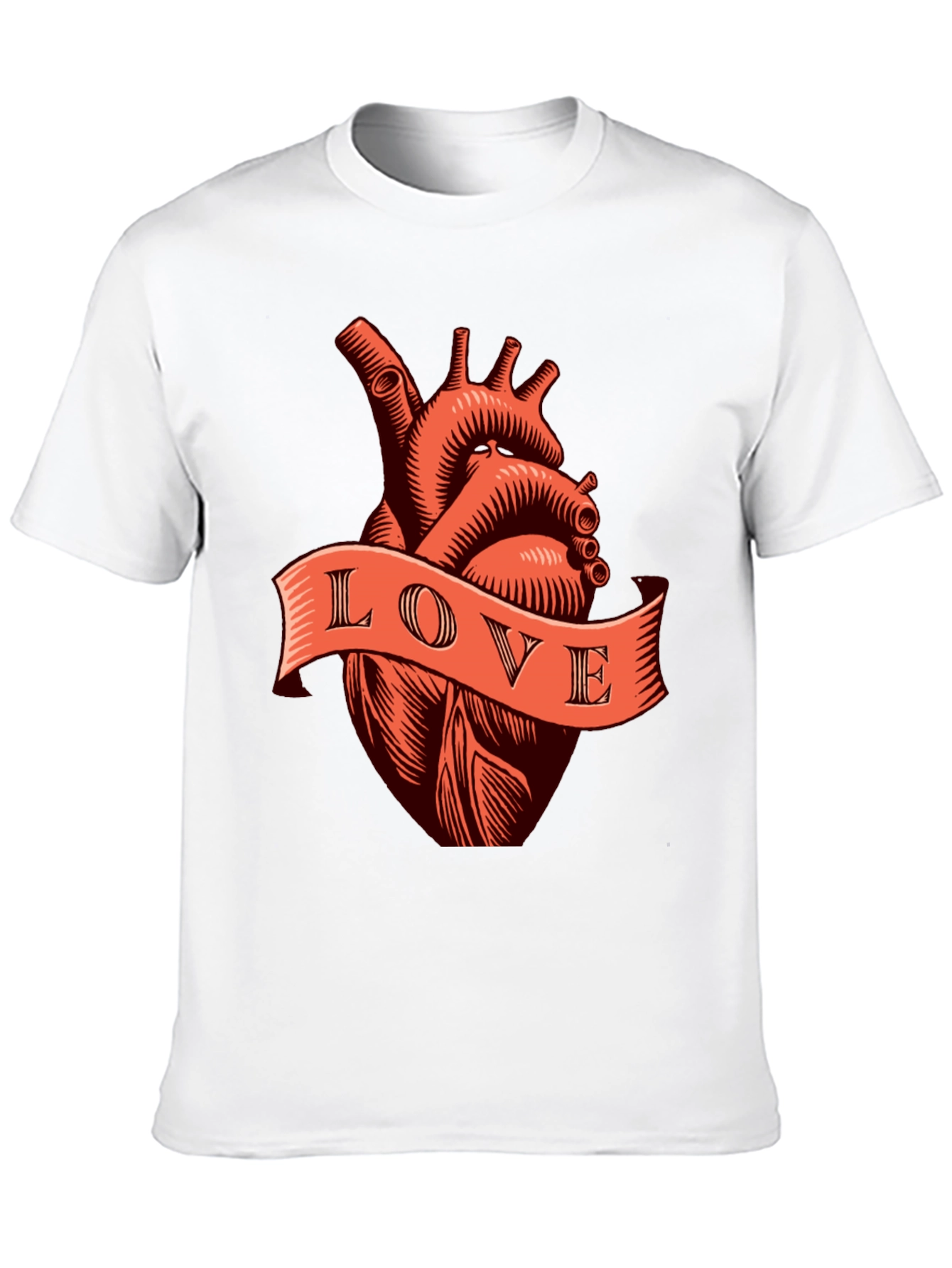 Anatomical Heart Love Tee - Black Graphic T-Shirt