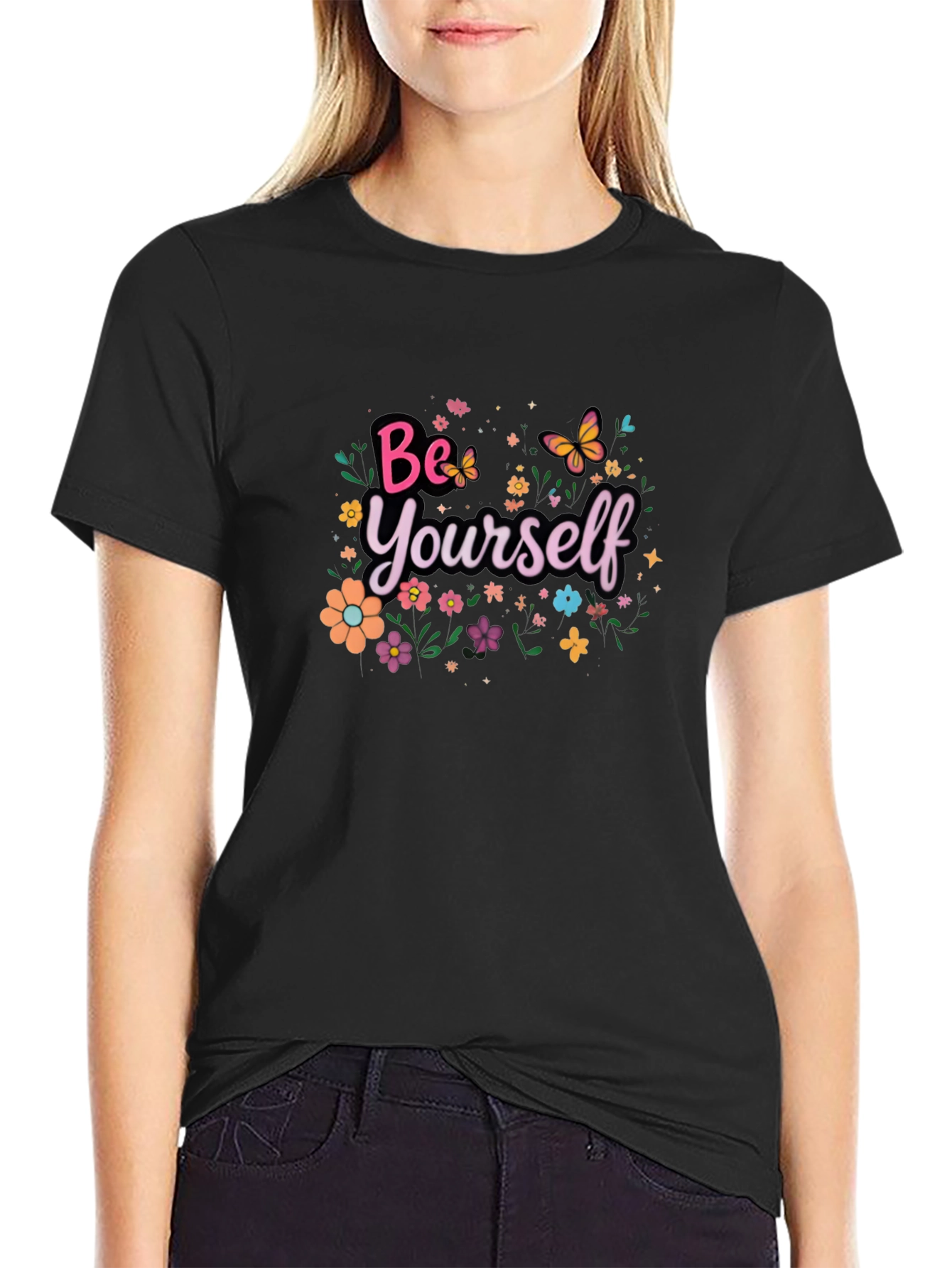 Be Yourself Floral T-Shirt