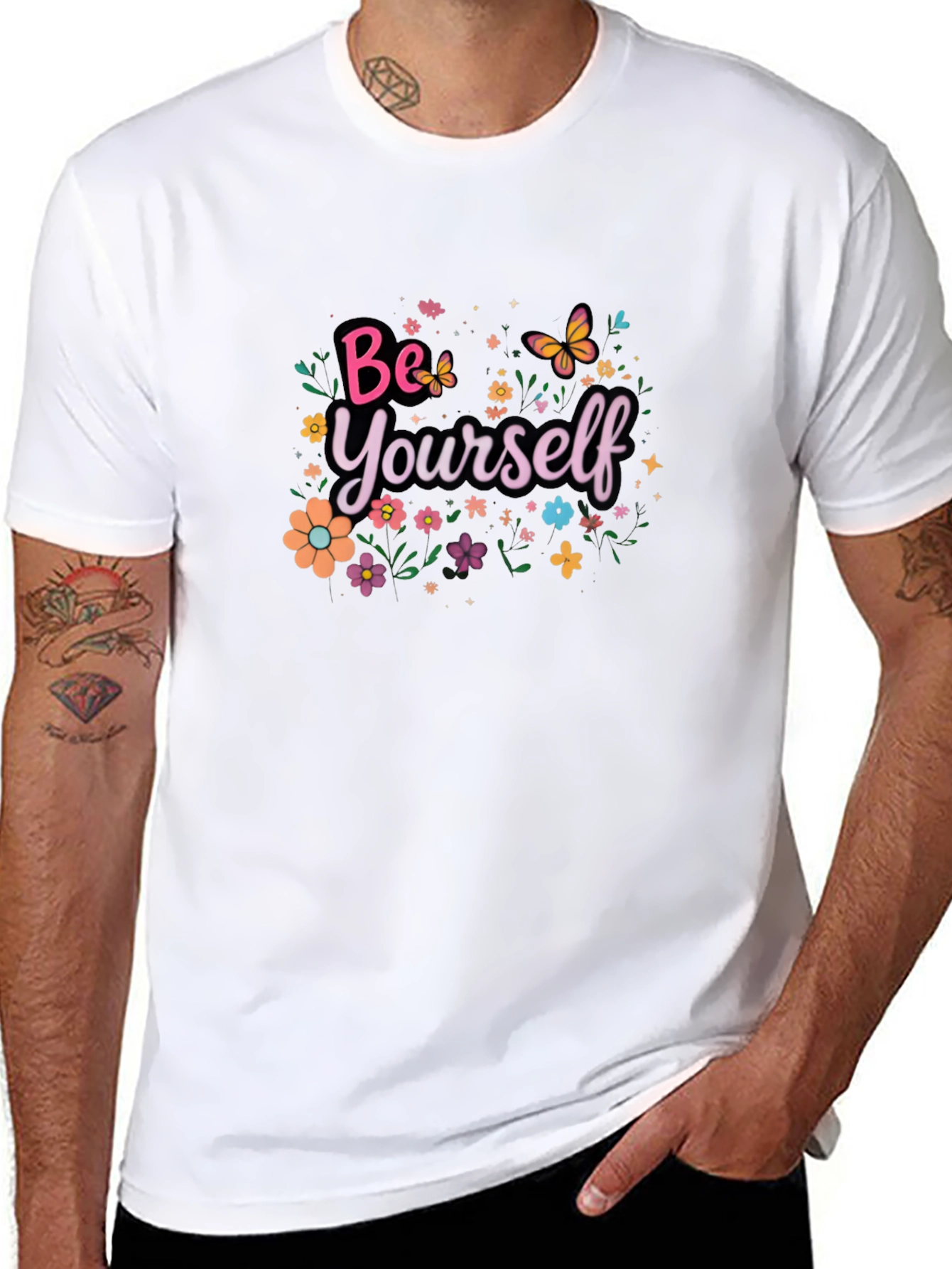 Be Yourself Floral T-Shirt