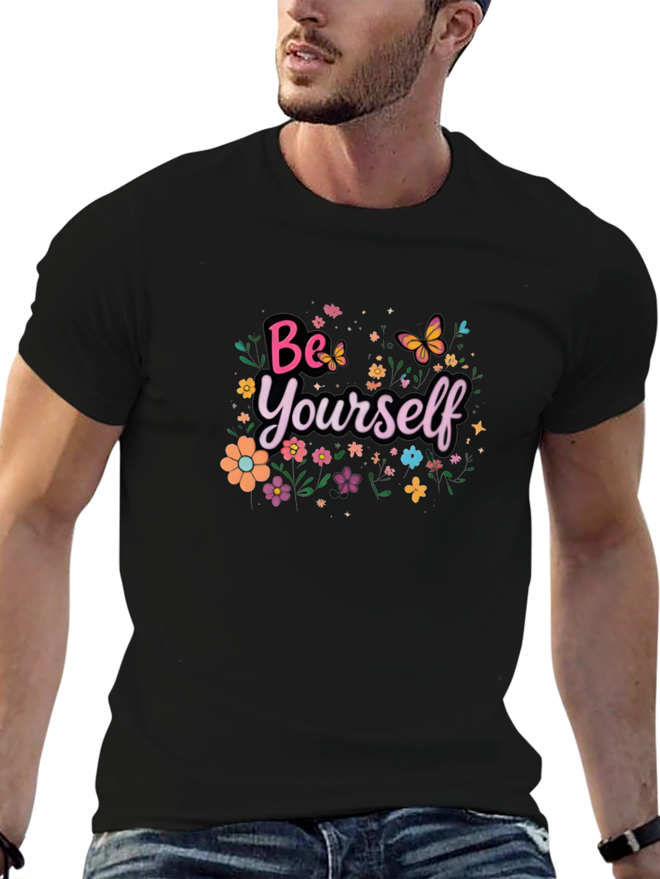 Be Yourself Floral T-Shirt