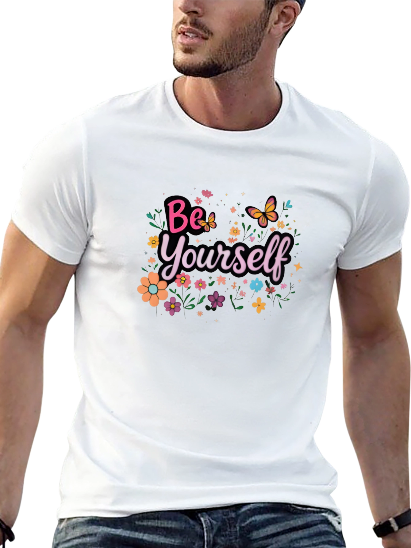 Be Yourself Floral T-Shirt
