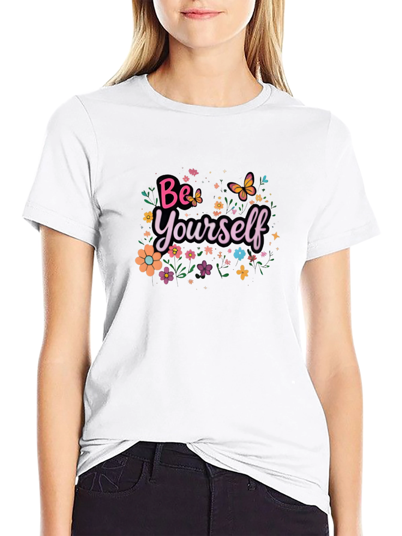Be Yourself Floral T-Shirt