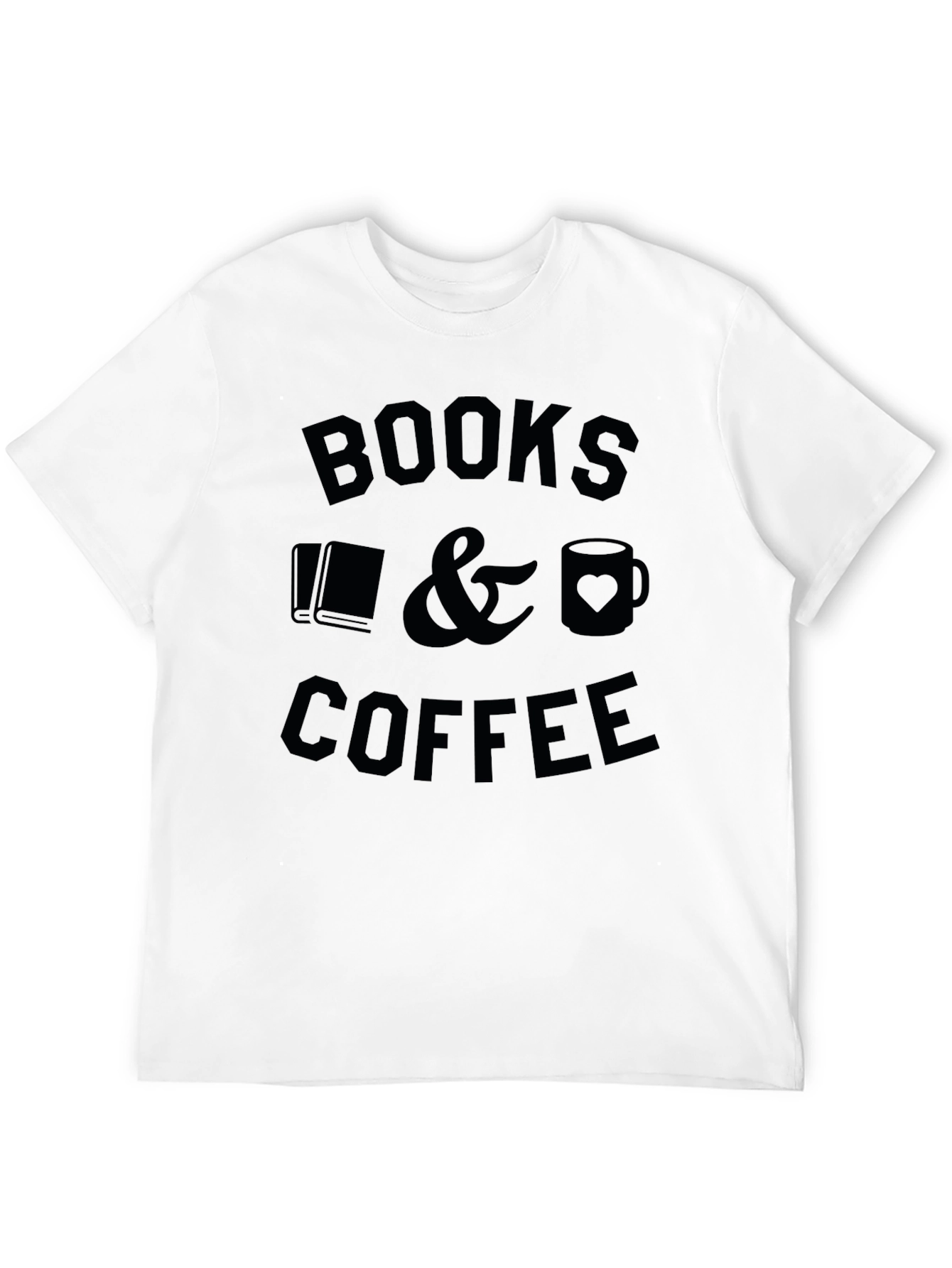 Books & Coffee Black Graphic Tee - Unisex