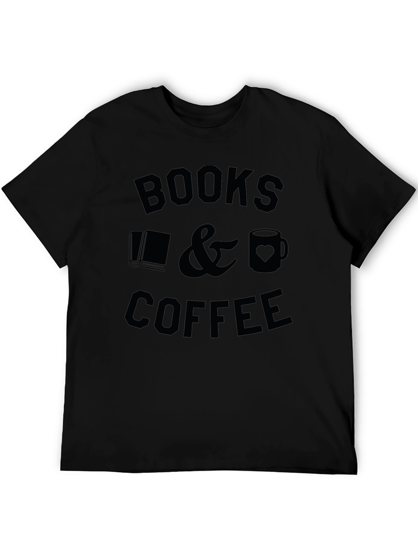 Books & Coffee Black Graphic Tee - Unisex