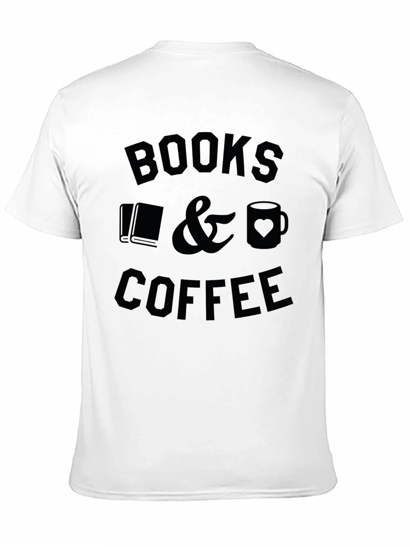 Books & Coffee Black Graphic Tee - Unisex
