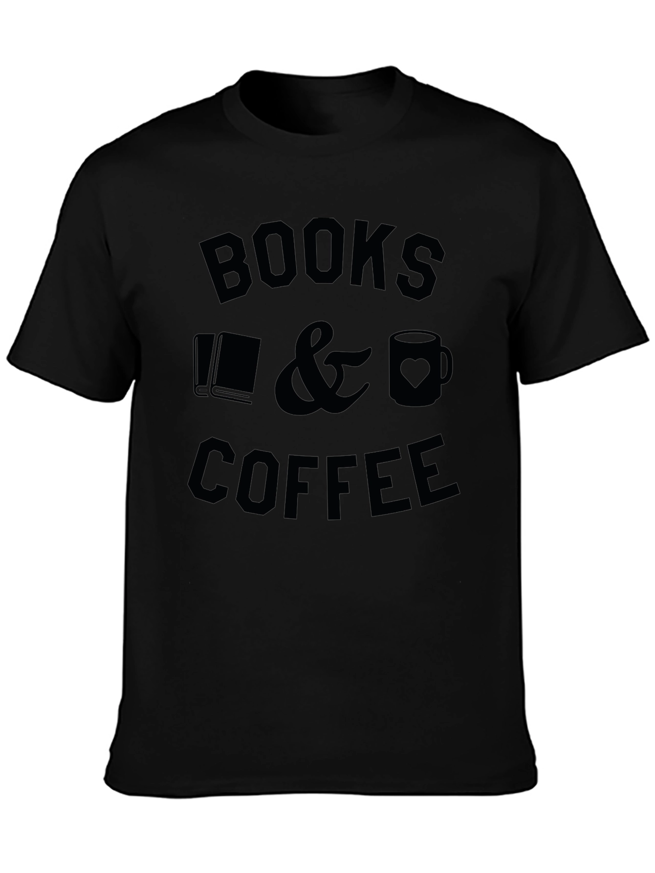 Books & Coffee Black Graphic Tee - Unisex