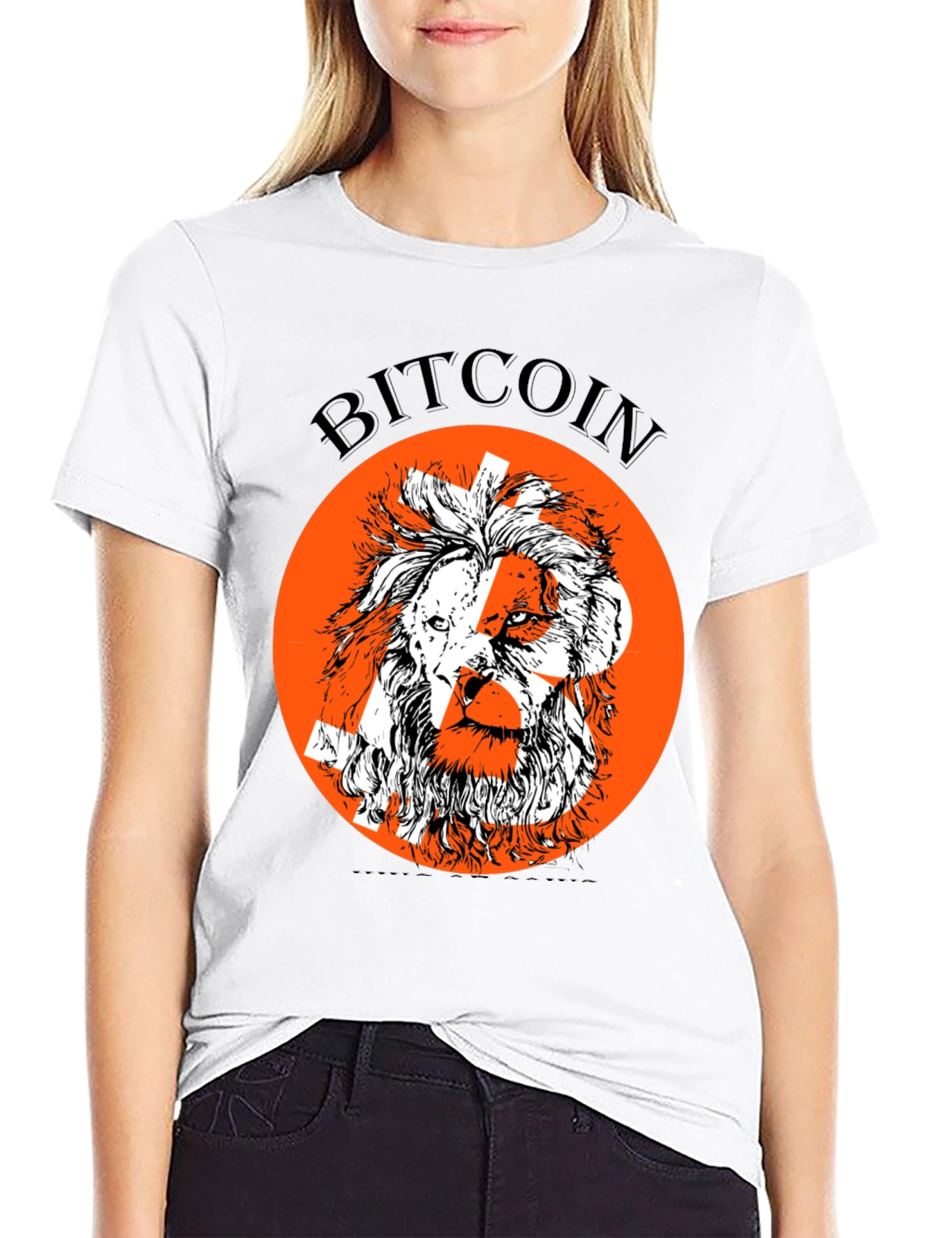 Bitcoin Lion Graphic Tee - Crypto Enthusiast T-Shirt