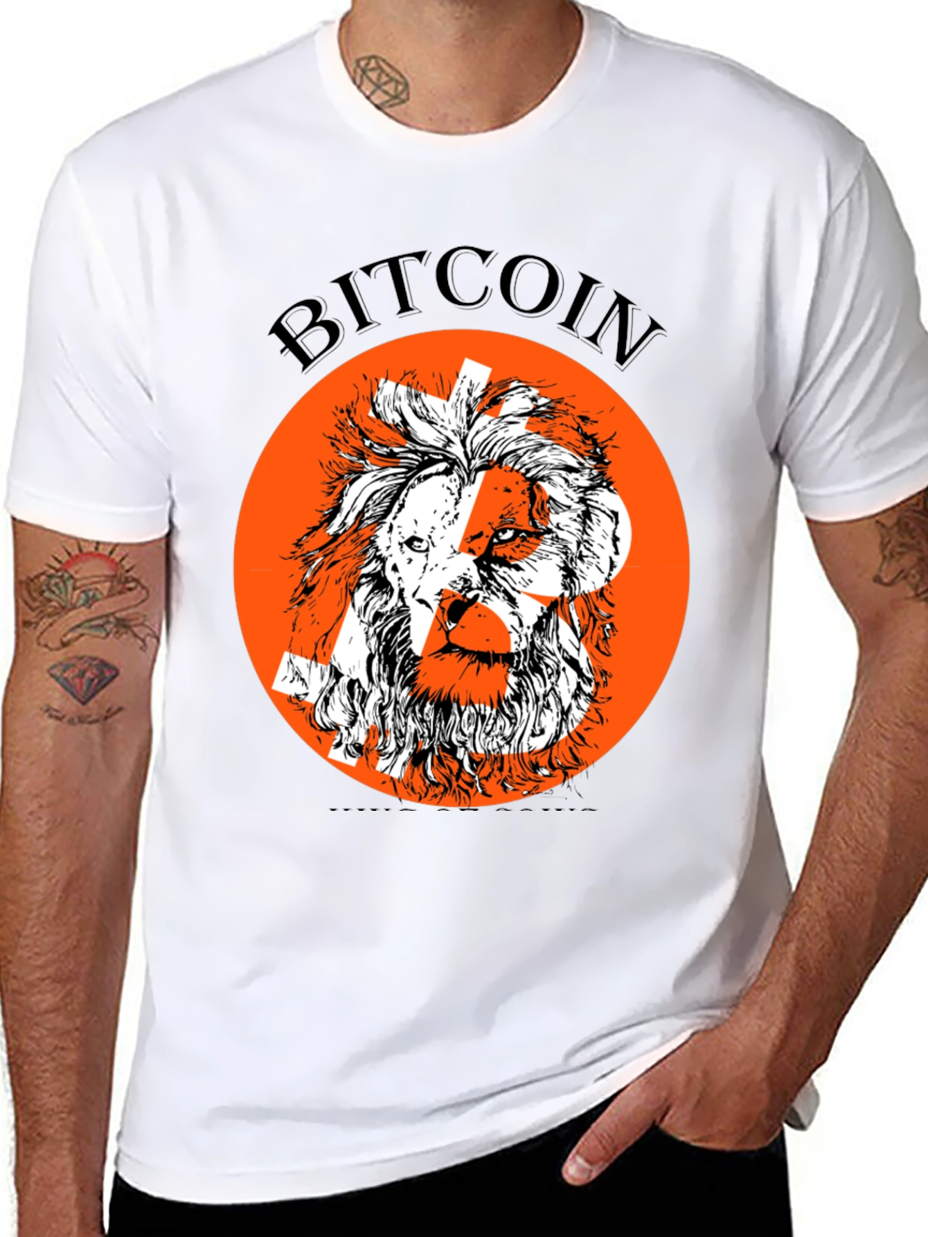 Bitcoin Lion Graphic Tee - Crypto Enthusiast T-Shirt