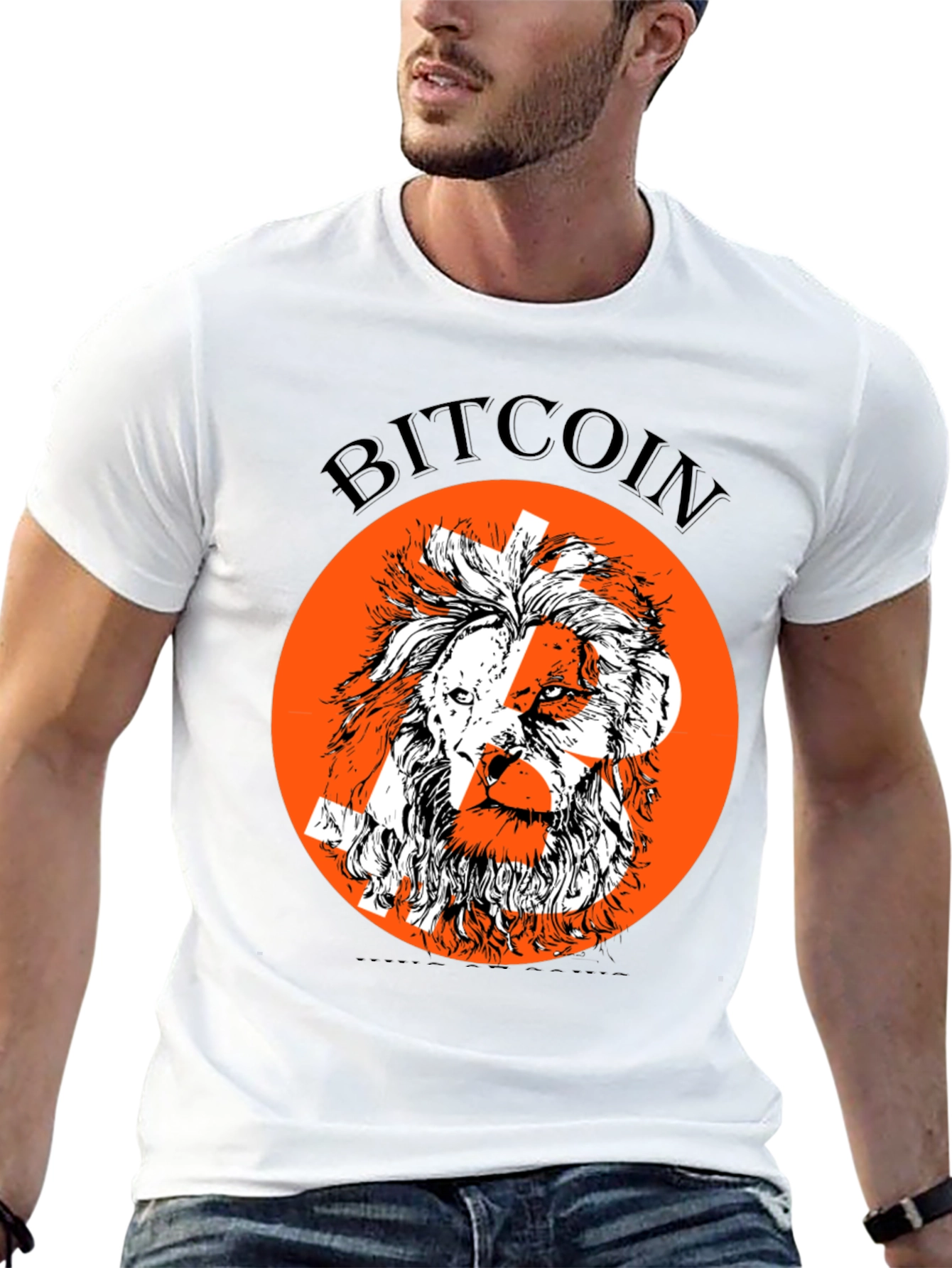 Bitcoin Lion Graphic Tee - Crypto Enthusiast T-Shirt