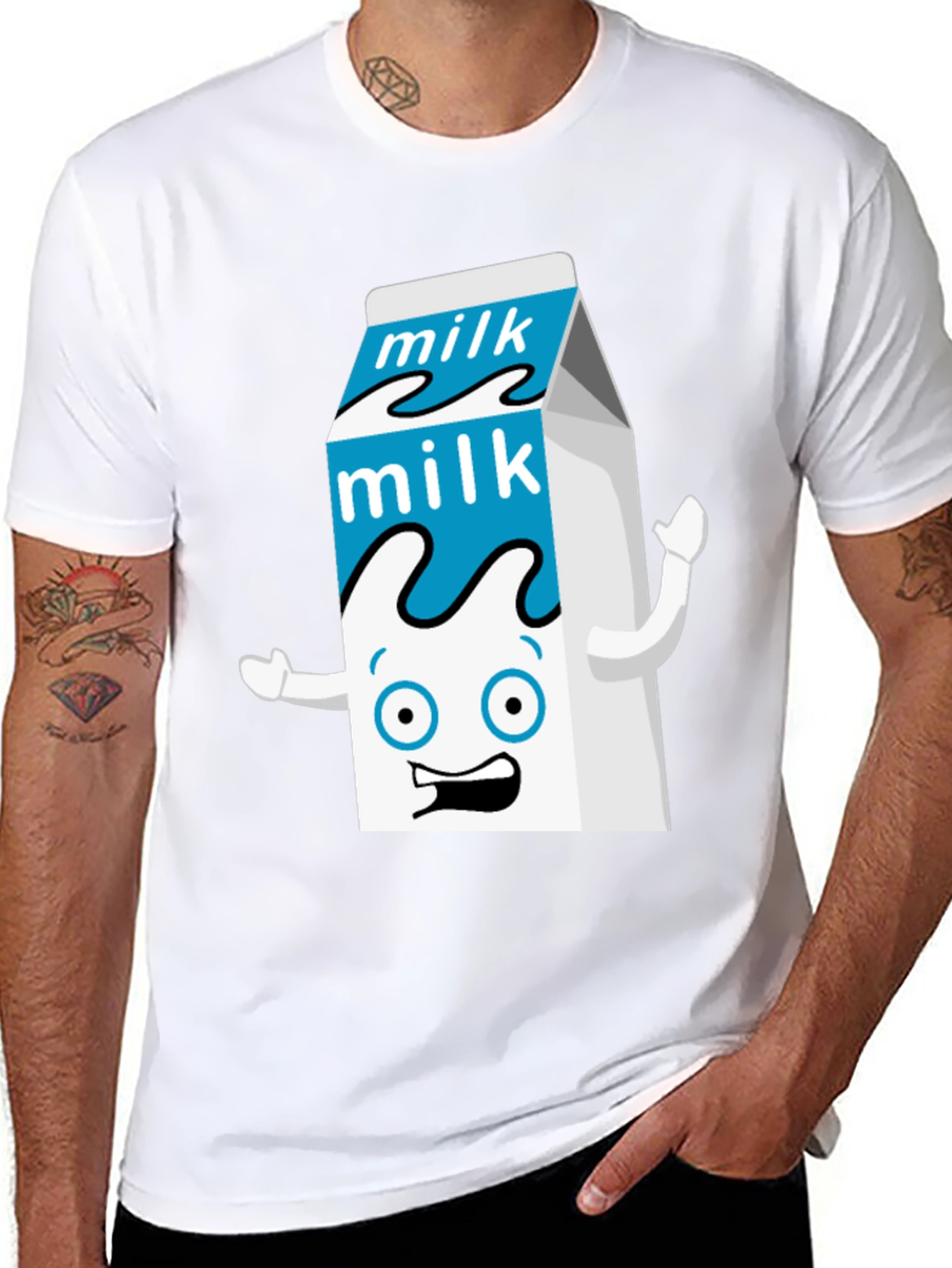 Cartoon Milk Carton Graphic Tee