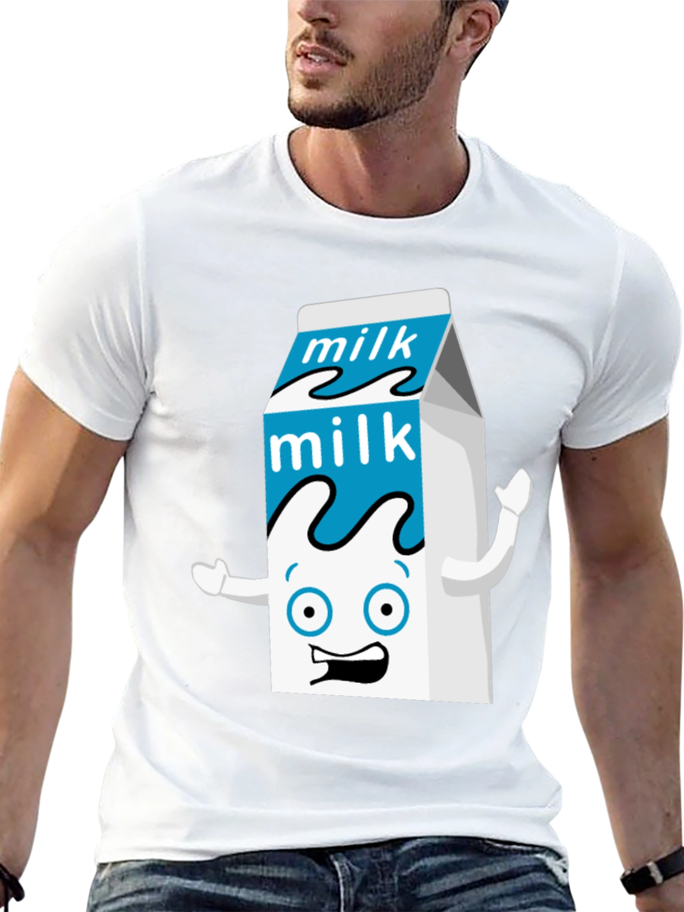 Cartoon Milk Carton Graphic Tee