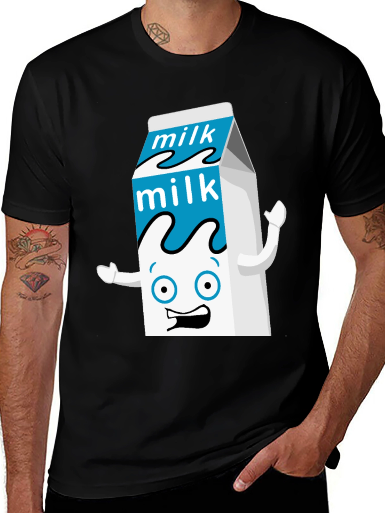 Cartoon Milk Carton Graphic Tee