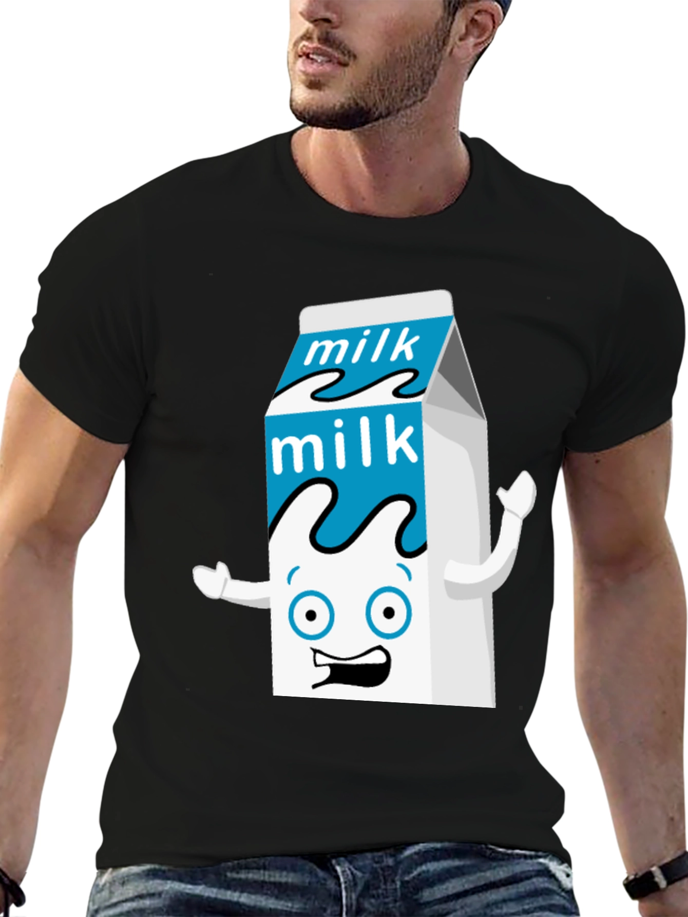 Cartoon Milk Carton Graphic Tee