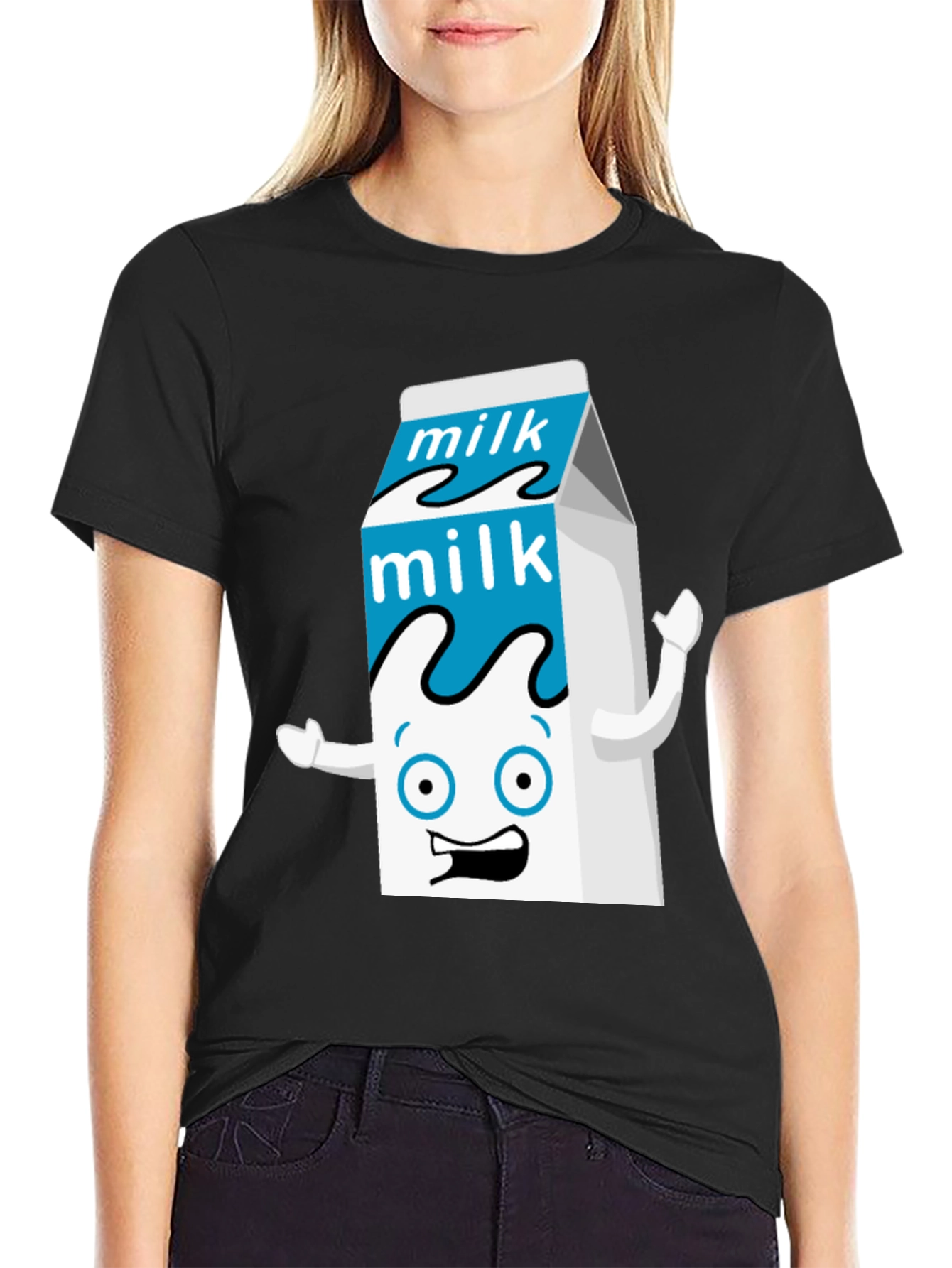 Cartoon Milk Carton Graphic Tee