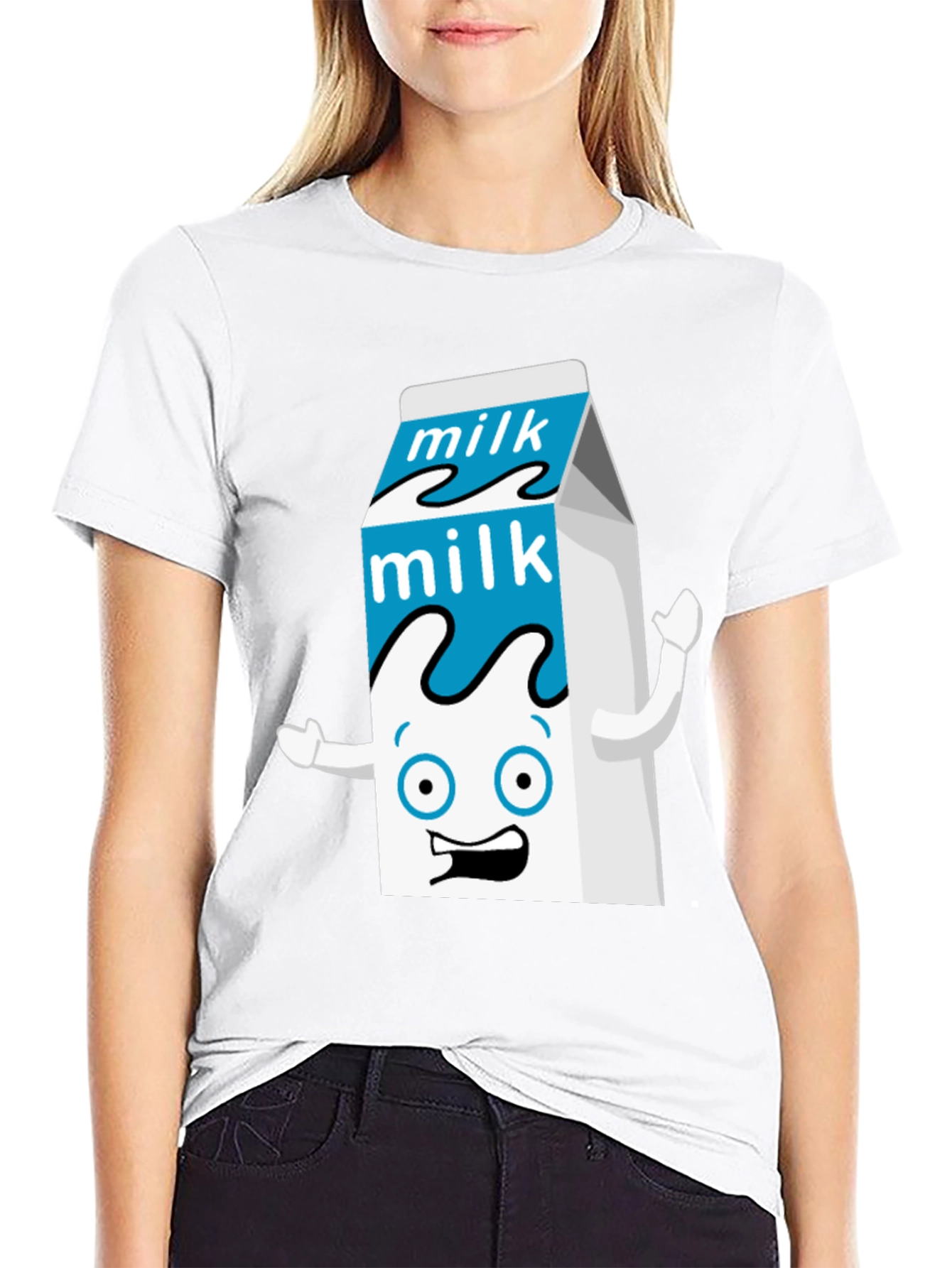 Cartoon Milk Carton Graphic Tee
