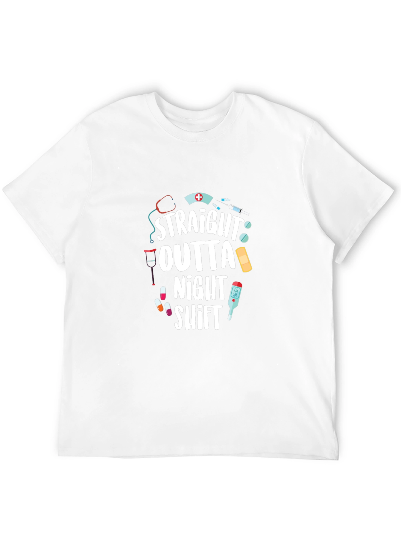 Straight Outta Night Shift T-Shirt - Nurse Gift