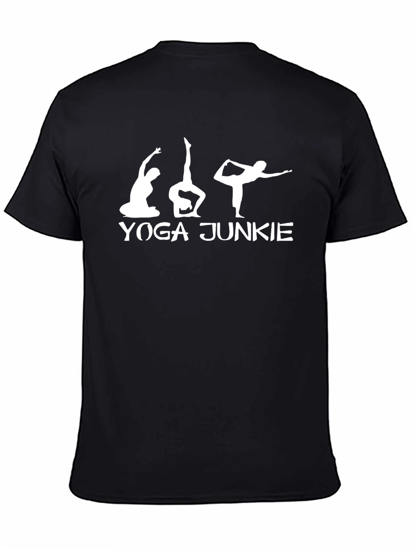 Yoga Junkie Black Graphic T-Shirt